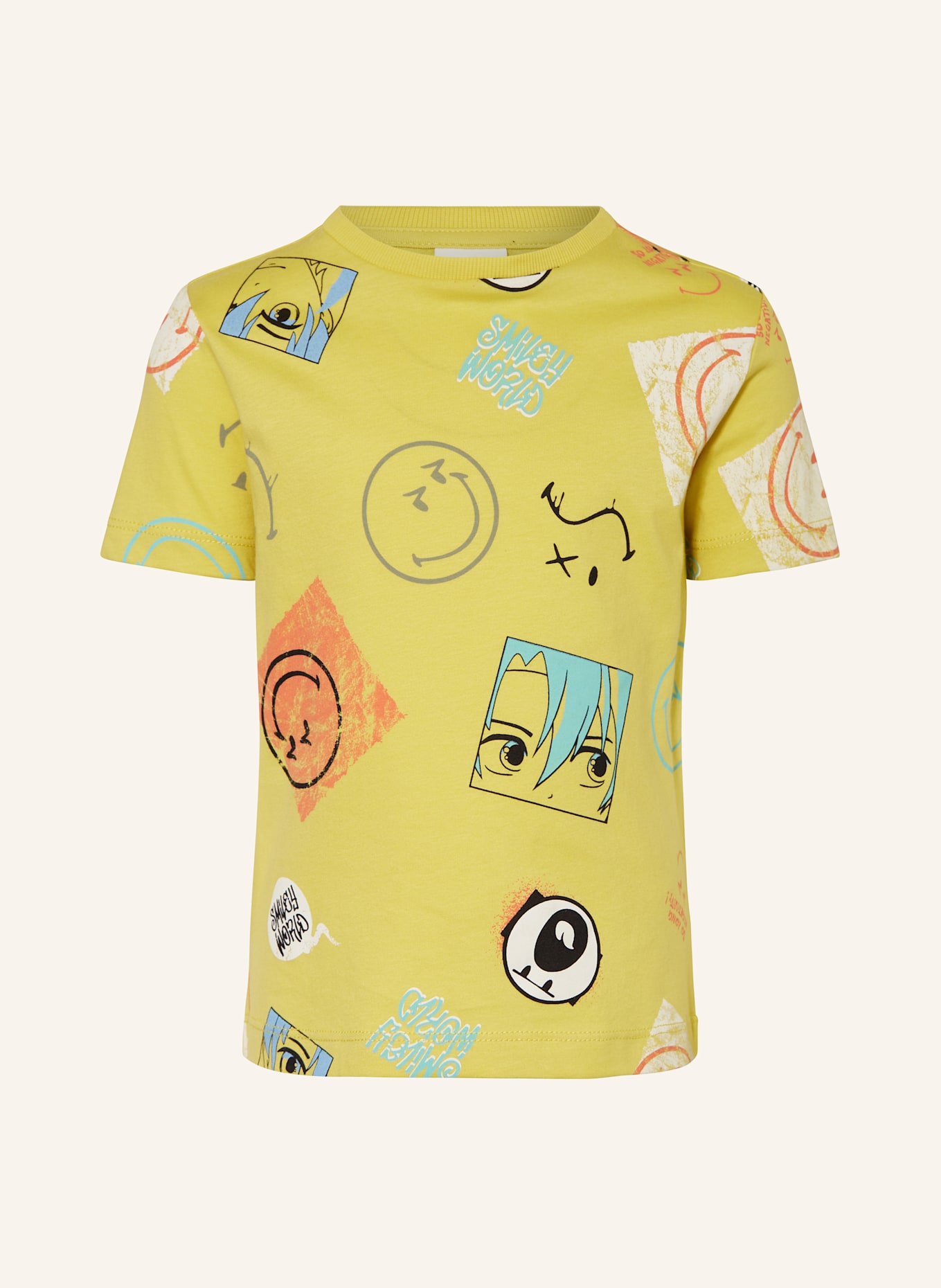 s.Oliver RED Tričko: TMAVĚ ŽLUTÁ / ORANŽOVÁ / MÁTOVÁ