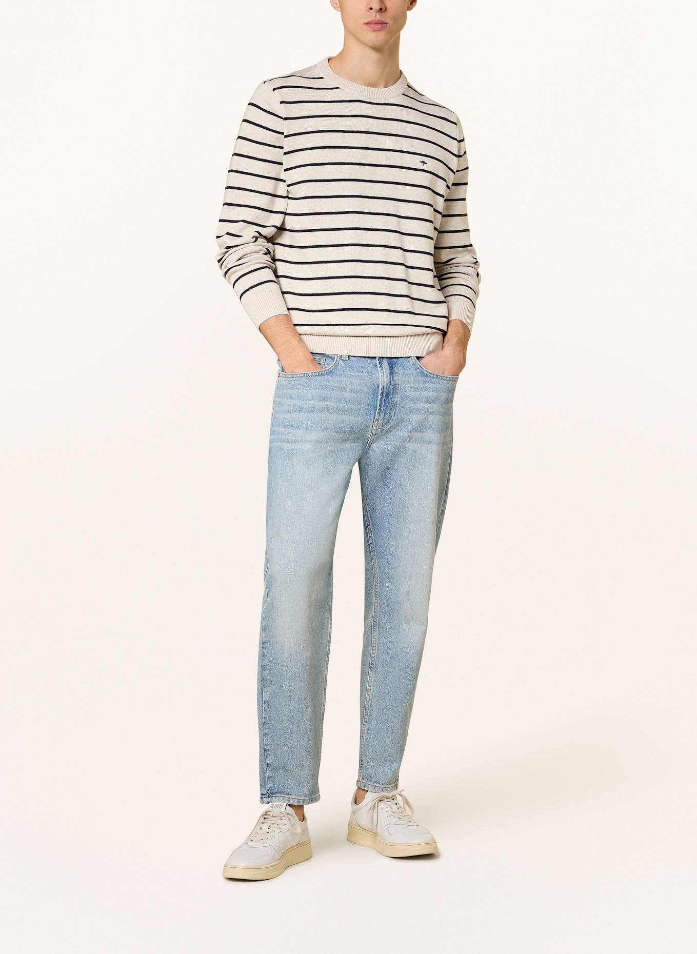 FYNCH-HATTON Sweter: ECRU / GRANATOWY