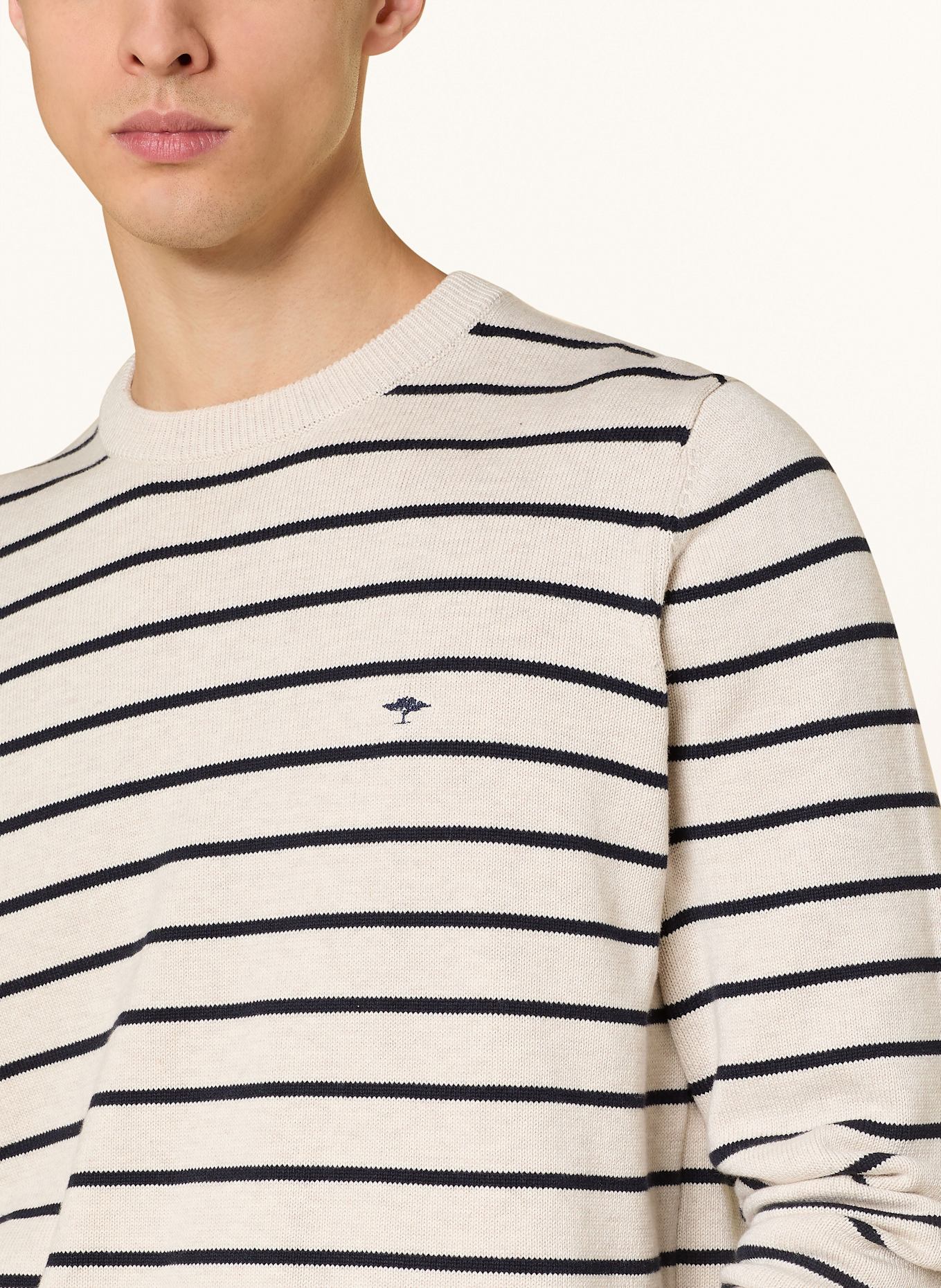 FYNCH-HATTON Sweter: ECRU / GRANATOWY