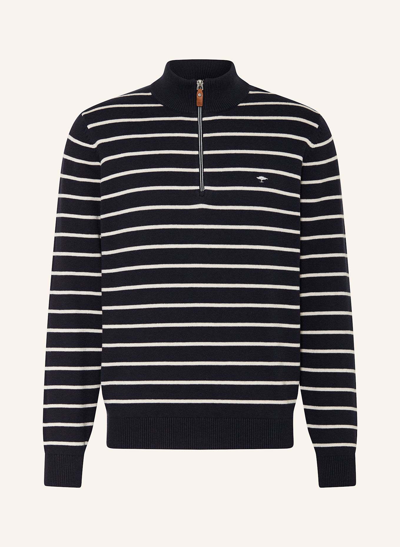 FYNCH-HATTON Svetr troyer: TMAVĚ MODRÁ / BÍLÁ