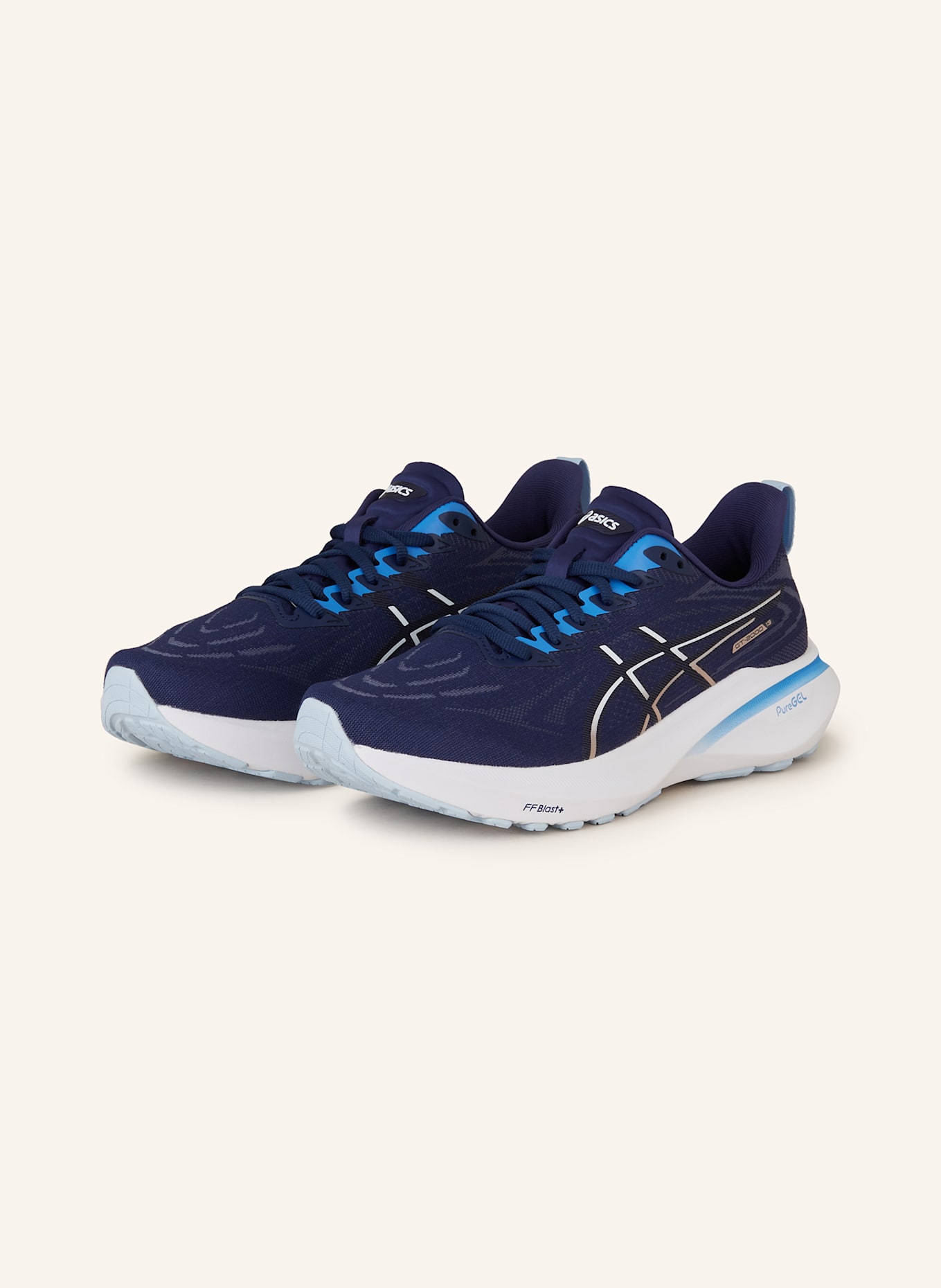 Asics dark blue running shoes best sale