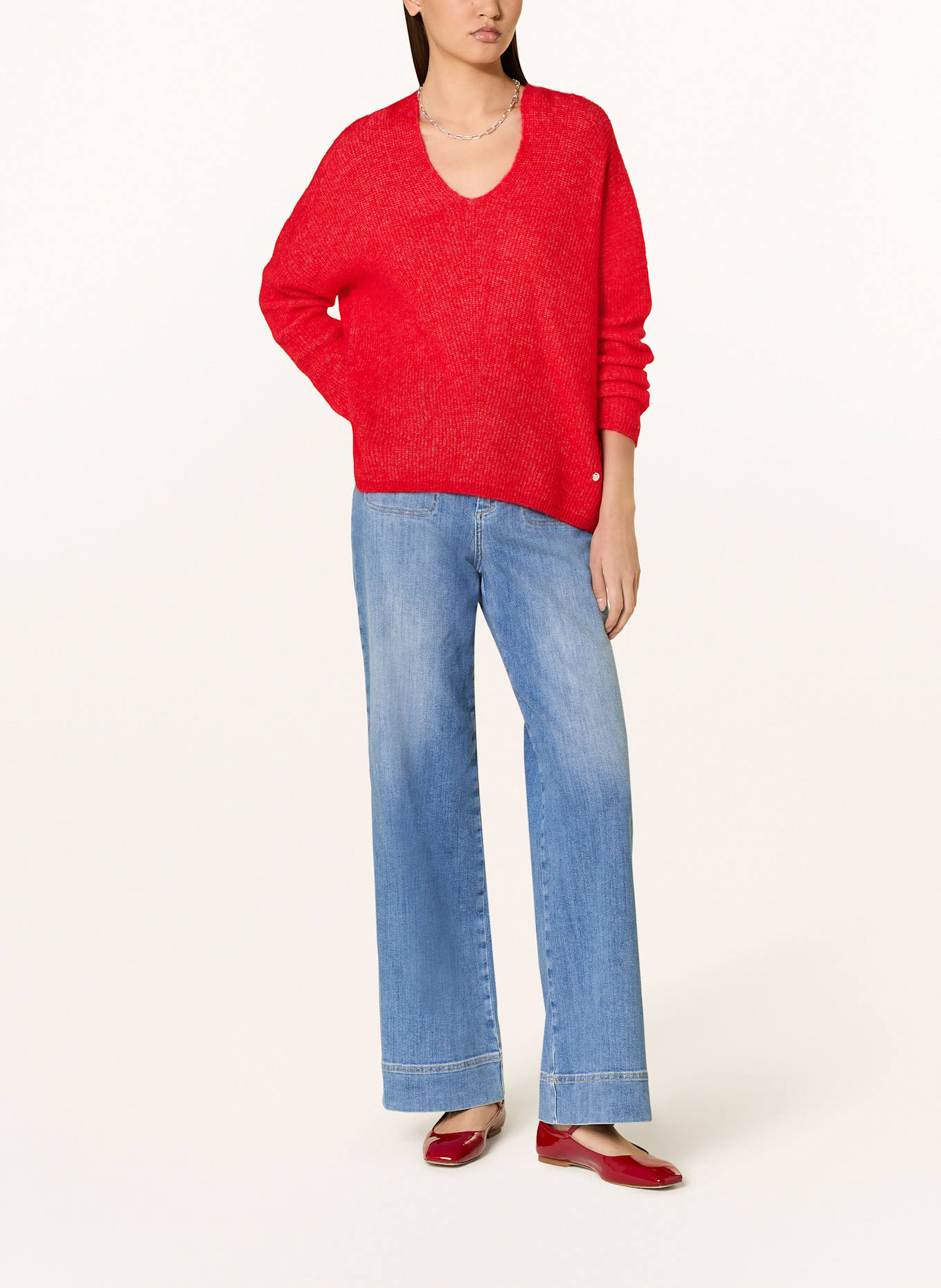 MOS MOSH Pullover THORA mit Alpaka: ROT