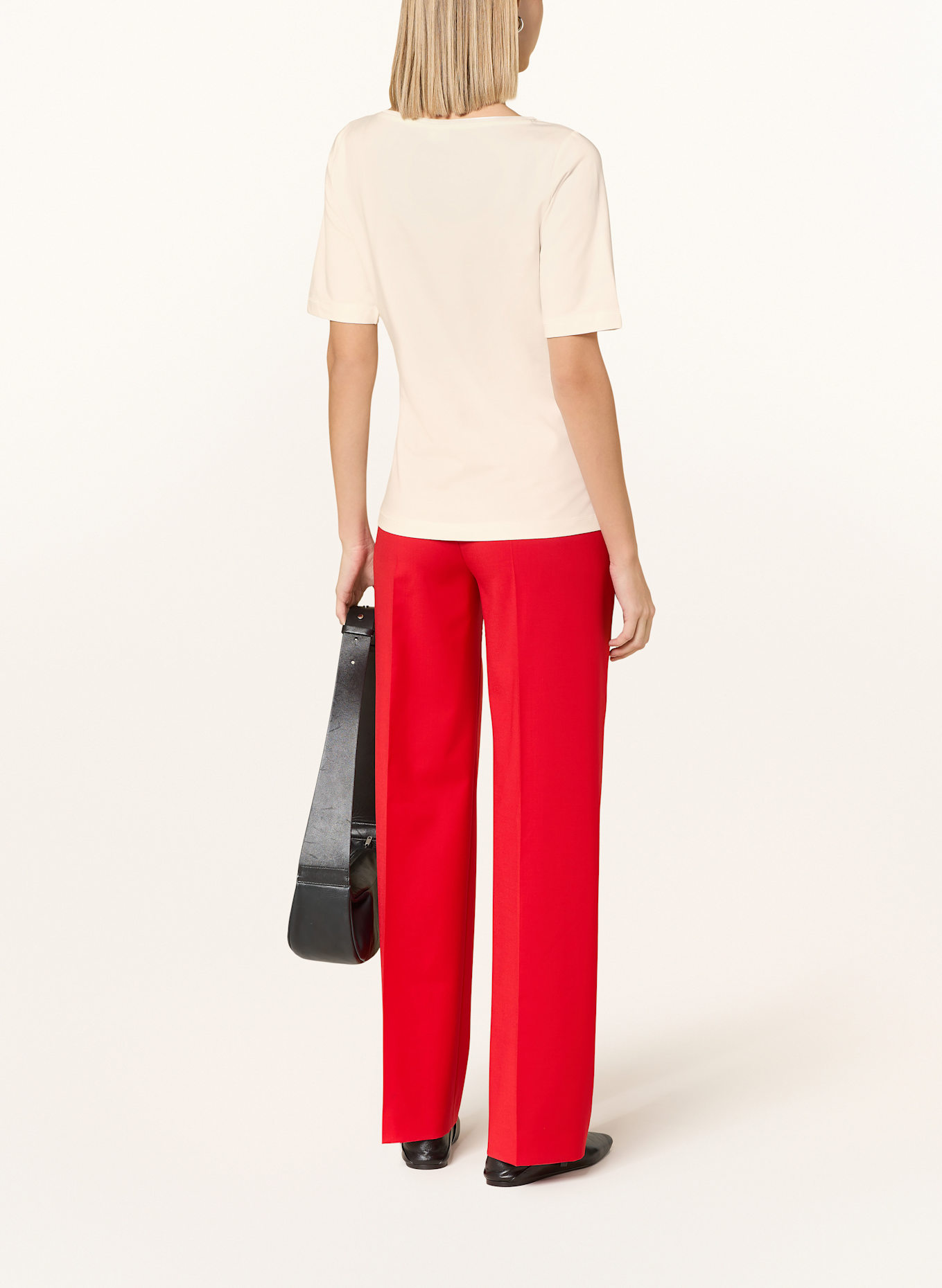 s.Oliver BLACK LABEL T-Shirt mit Schmucksteinen: ECRU