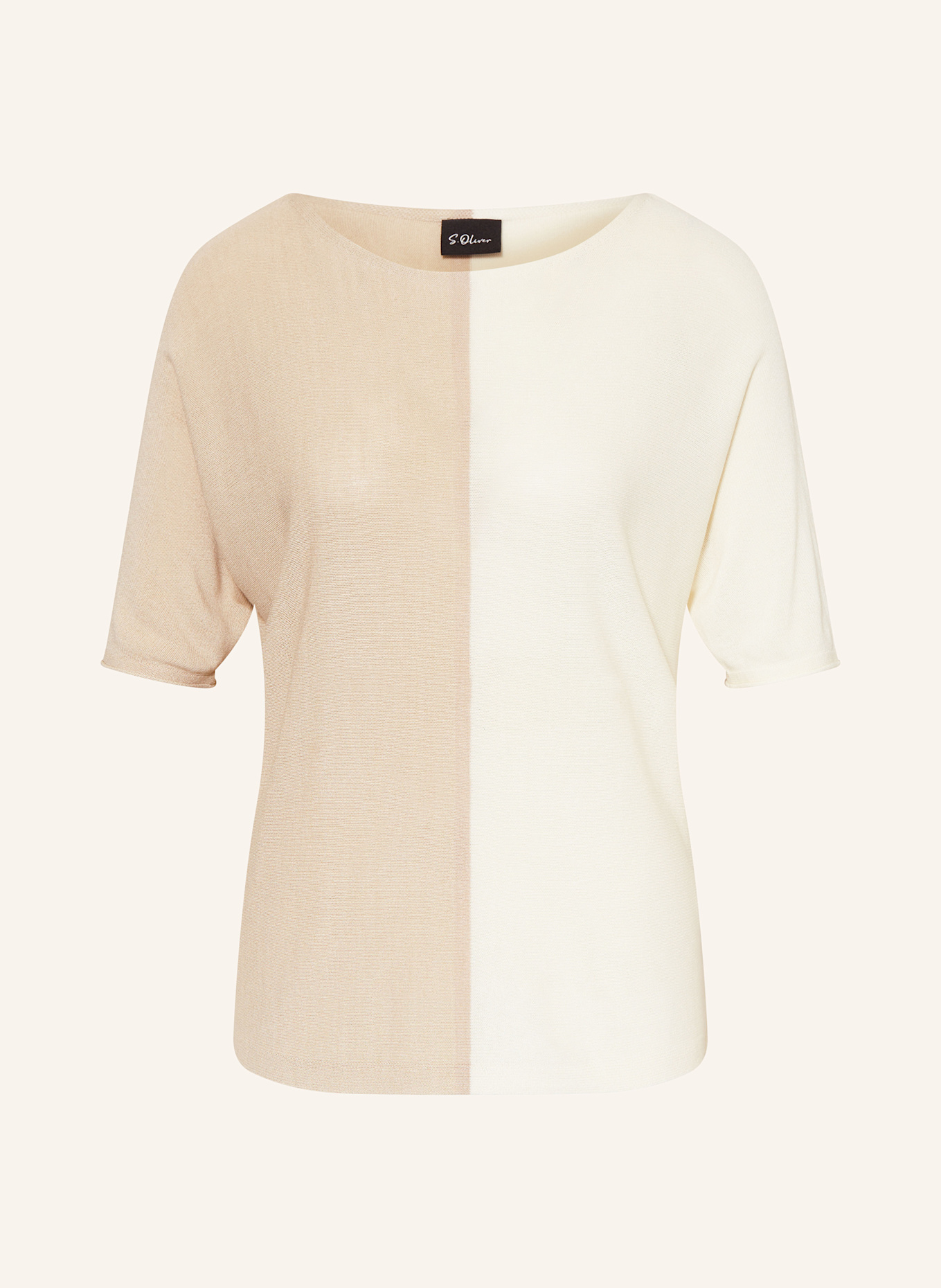 s.Oliver BLACK LABEL Knit shirt: ECRU / BEIGE