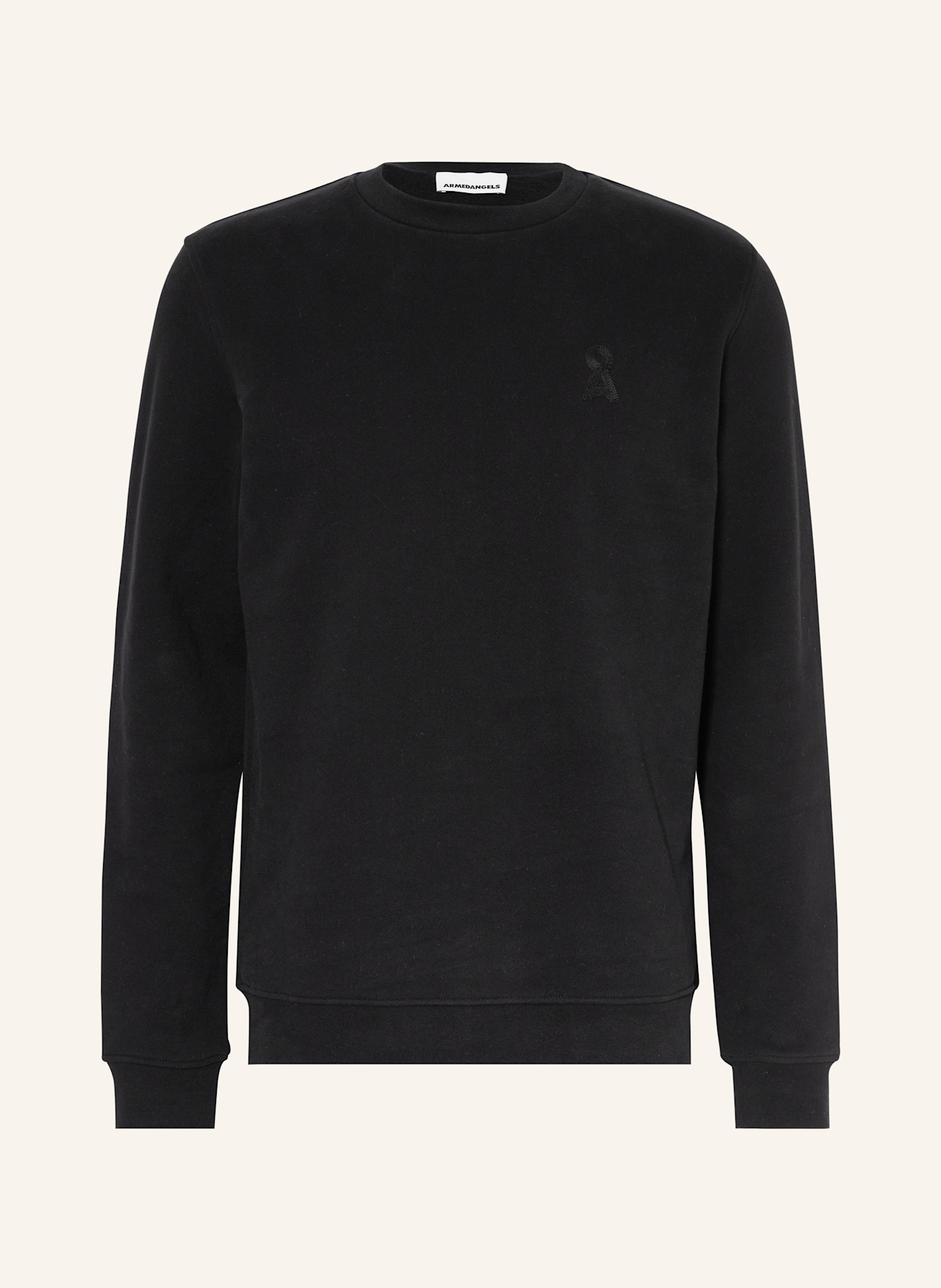 ARMEDANGELS Sweatshirt BAARO NESTLING: SCHWARZ / WEISS