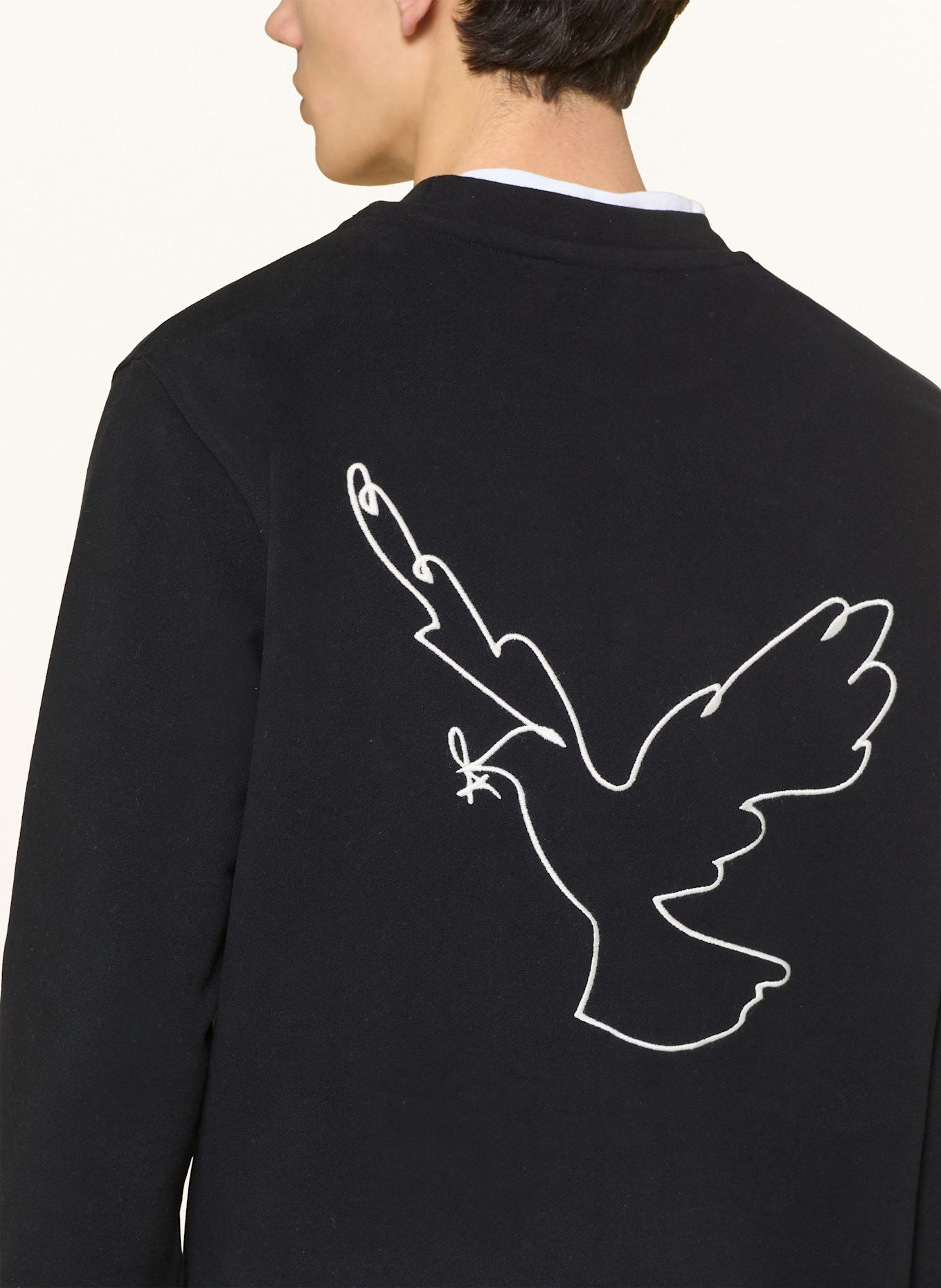 ARMEDANGELS Sweatshirt BAARO NESTLING: SCHWARZ / WEISS