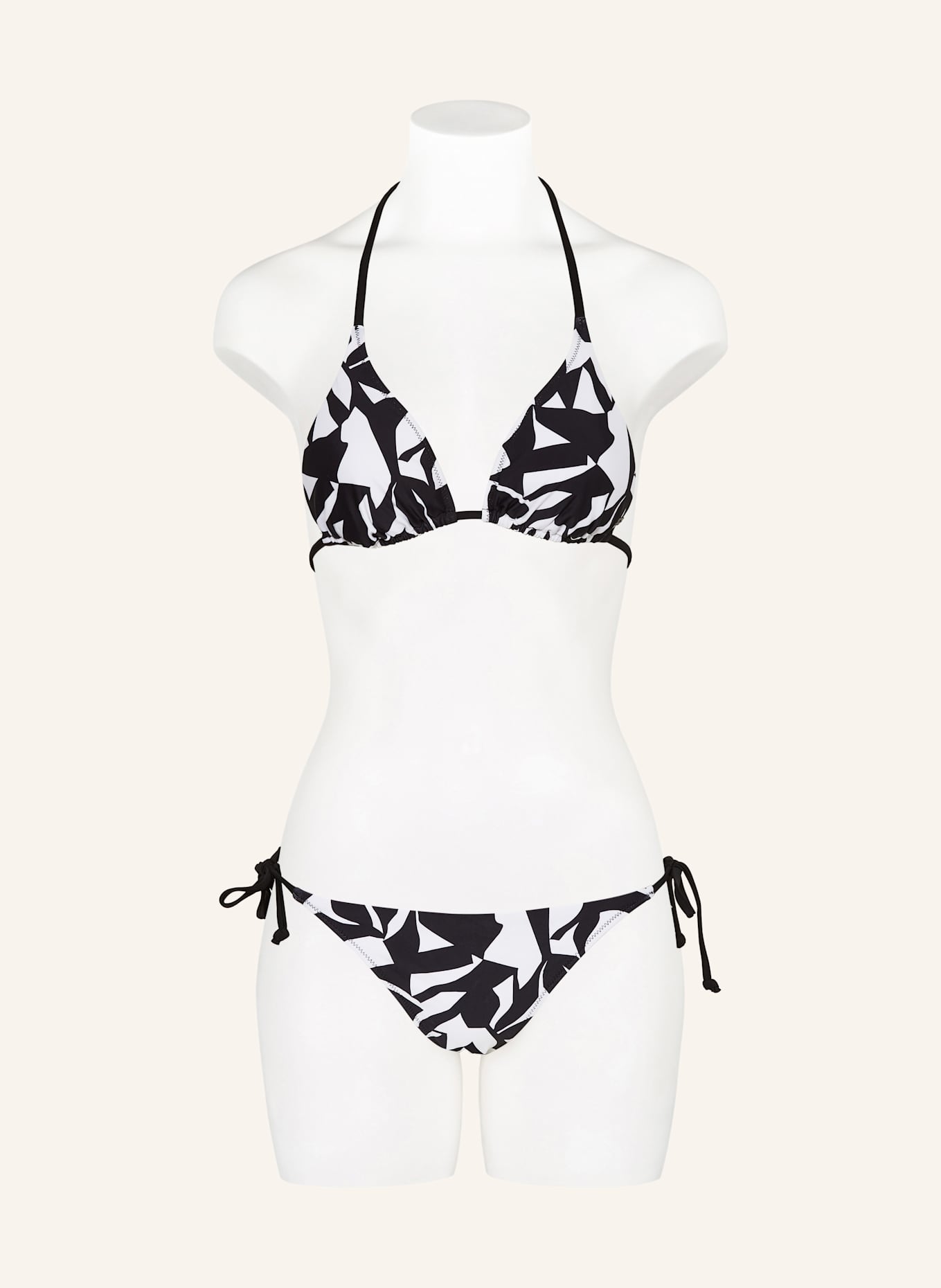 FIRE+ICE Triangel-Bikini-Hose ABISKA: SCHWARZ / WEISS