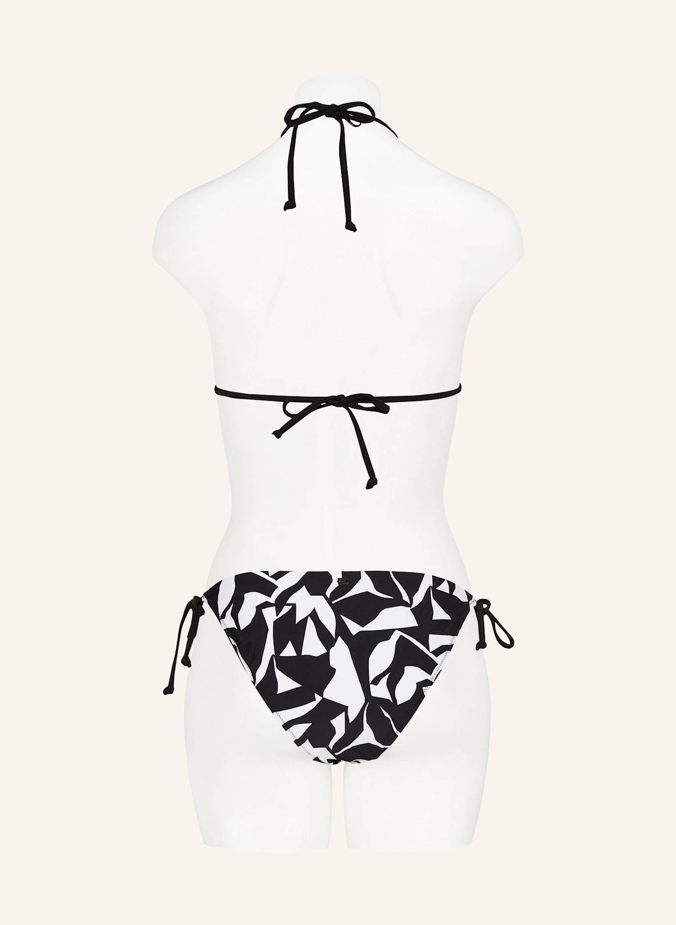 FIRE+ICE Triangel-Bikini-Hose ABISKA: SCHWARZ / WEISS