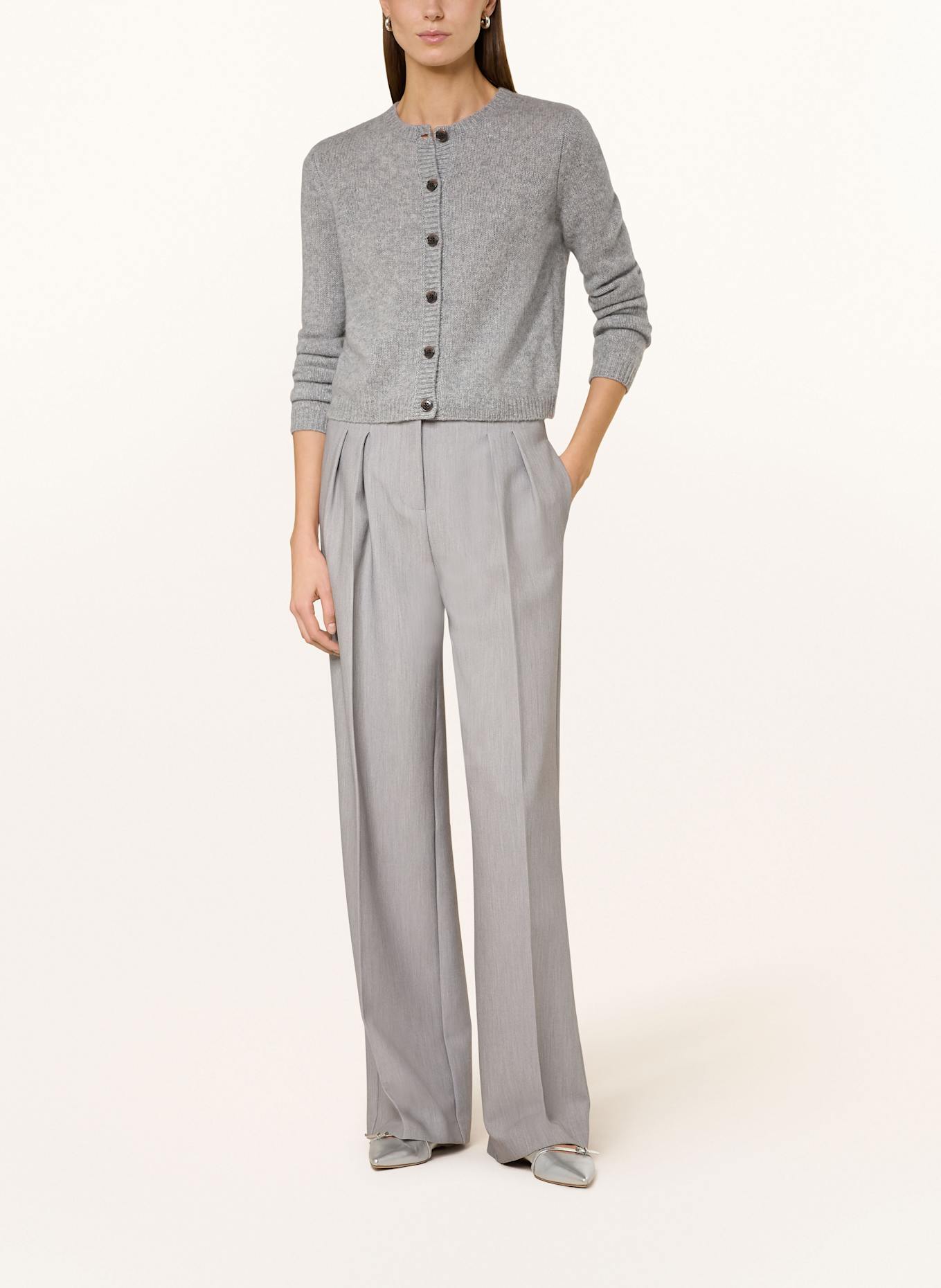 LISA YANG Strickjacke FELICIA mit Cashmere: HELLGRAU