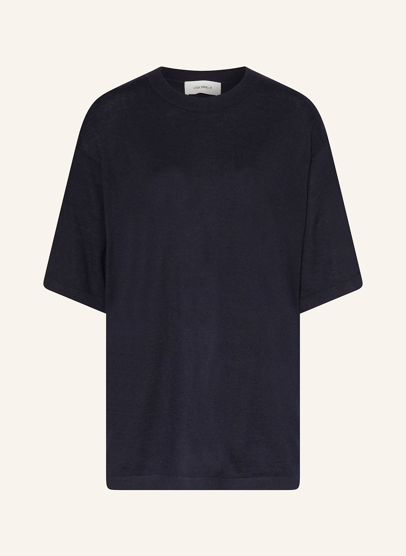 LISA YANG ANCELL cashmere T-shirt: DARK BLUE