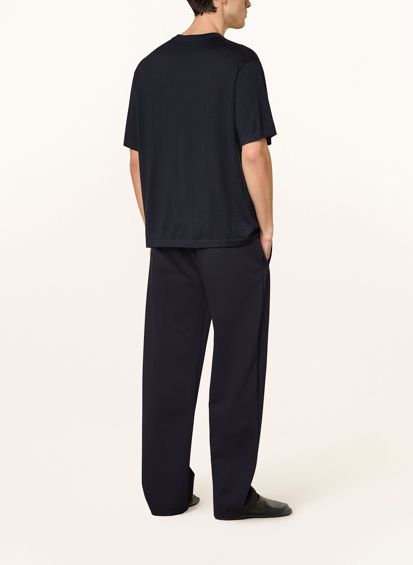LISA YANG ANCELL cashmere T-shirt: DARK BLUE