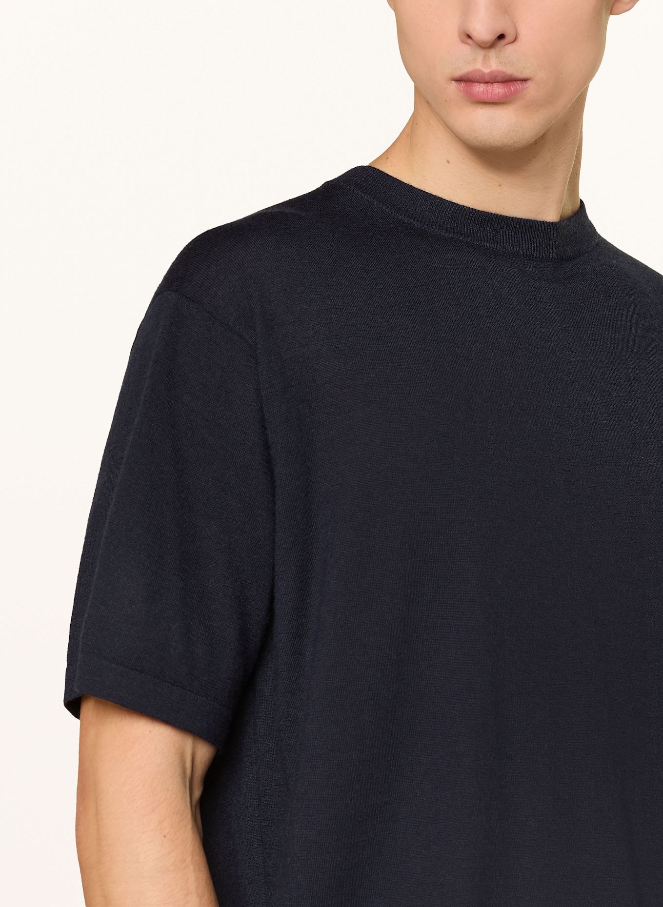 LISA YANG ANCELL cashmere T-shirt: DARK BLUE