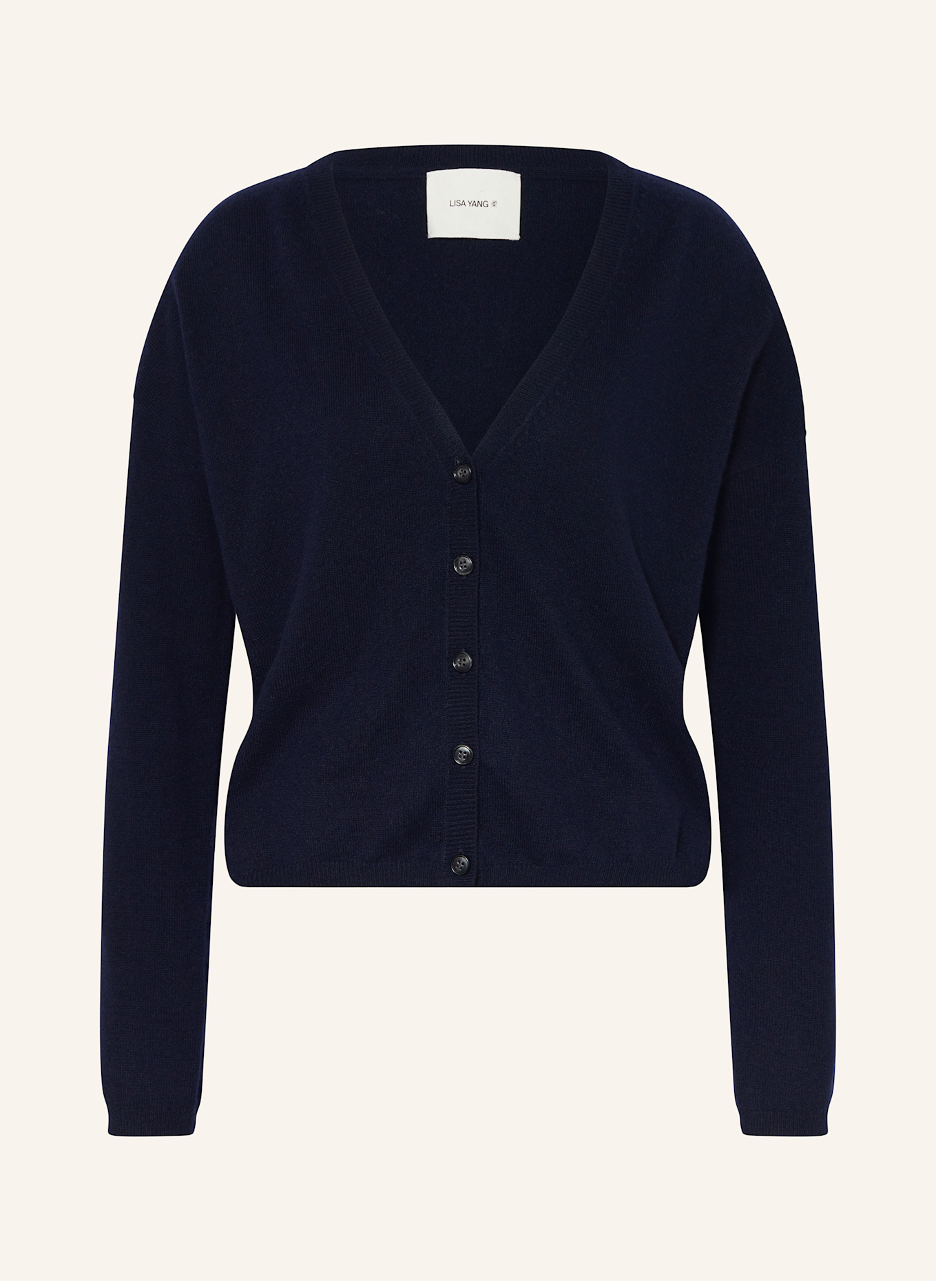 LISA YANG Kardigan ABBY z kaszmiru: GRANATOWY