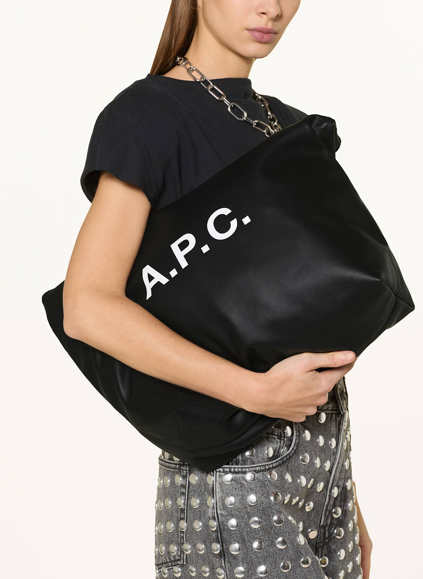 A.P.C. Shopper NINON, Farbe: SCHWARZ (Bild 4)
