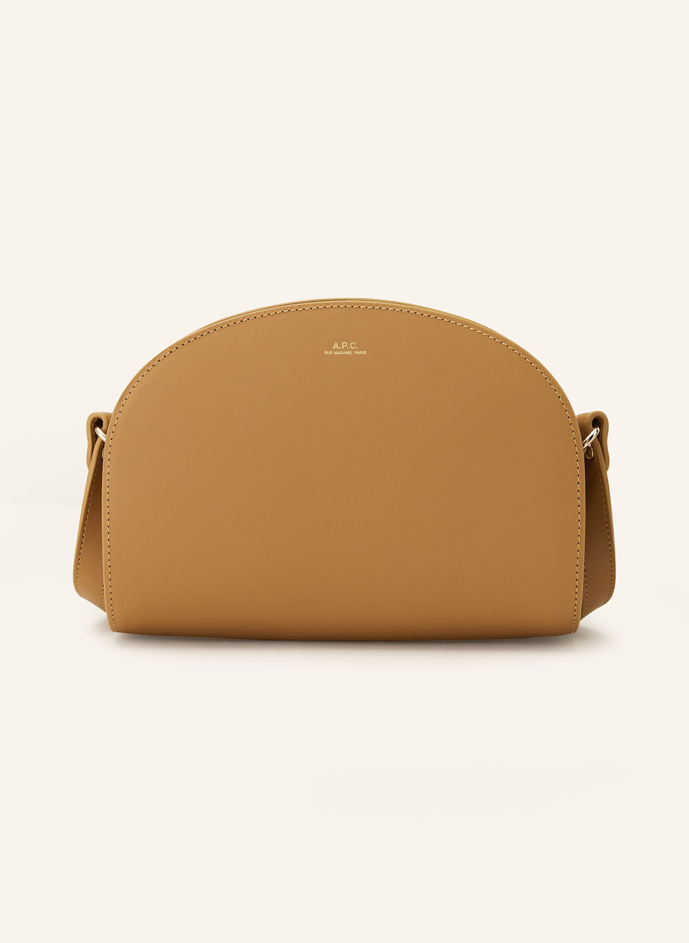 Apc Half Moon Camel Demi-lune Leather Crossbody Bag APC Camel In