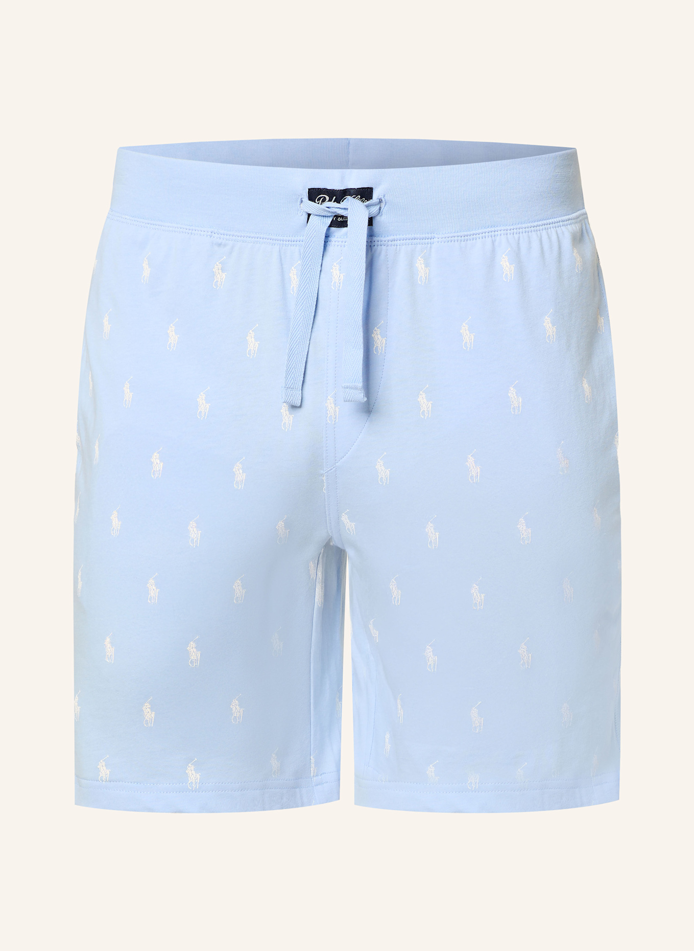 POLO RALPH LAUREN Lounge shorts in light blue white