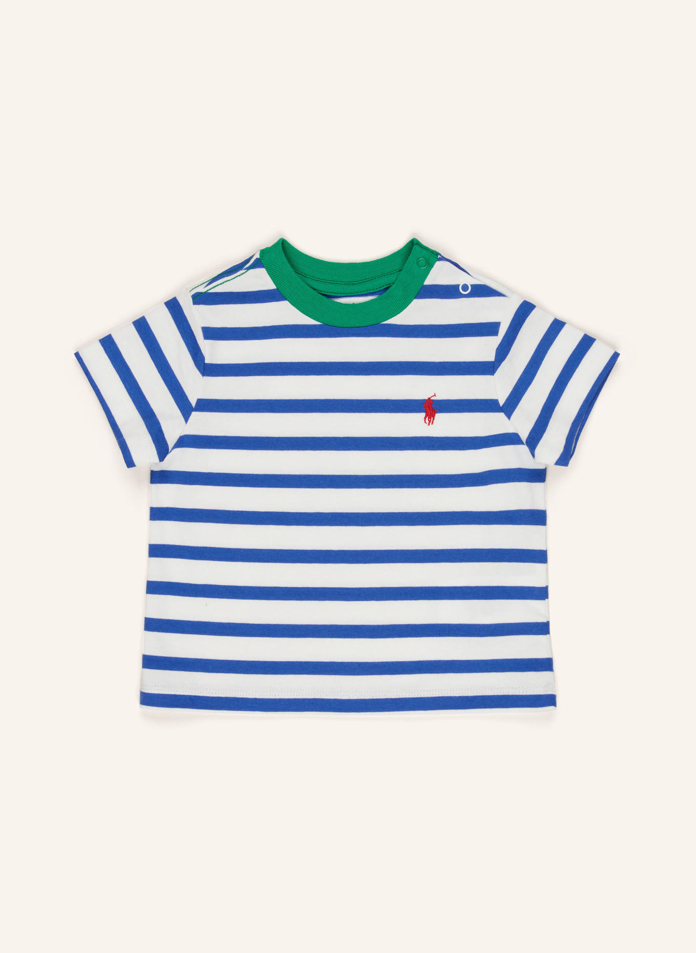 POLO RALPH LAUREN Tričko: BÍLÁ / MODRÁ / ZELENÁ