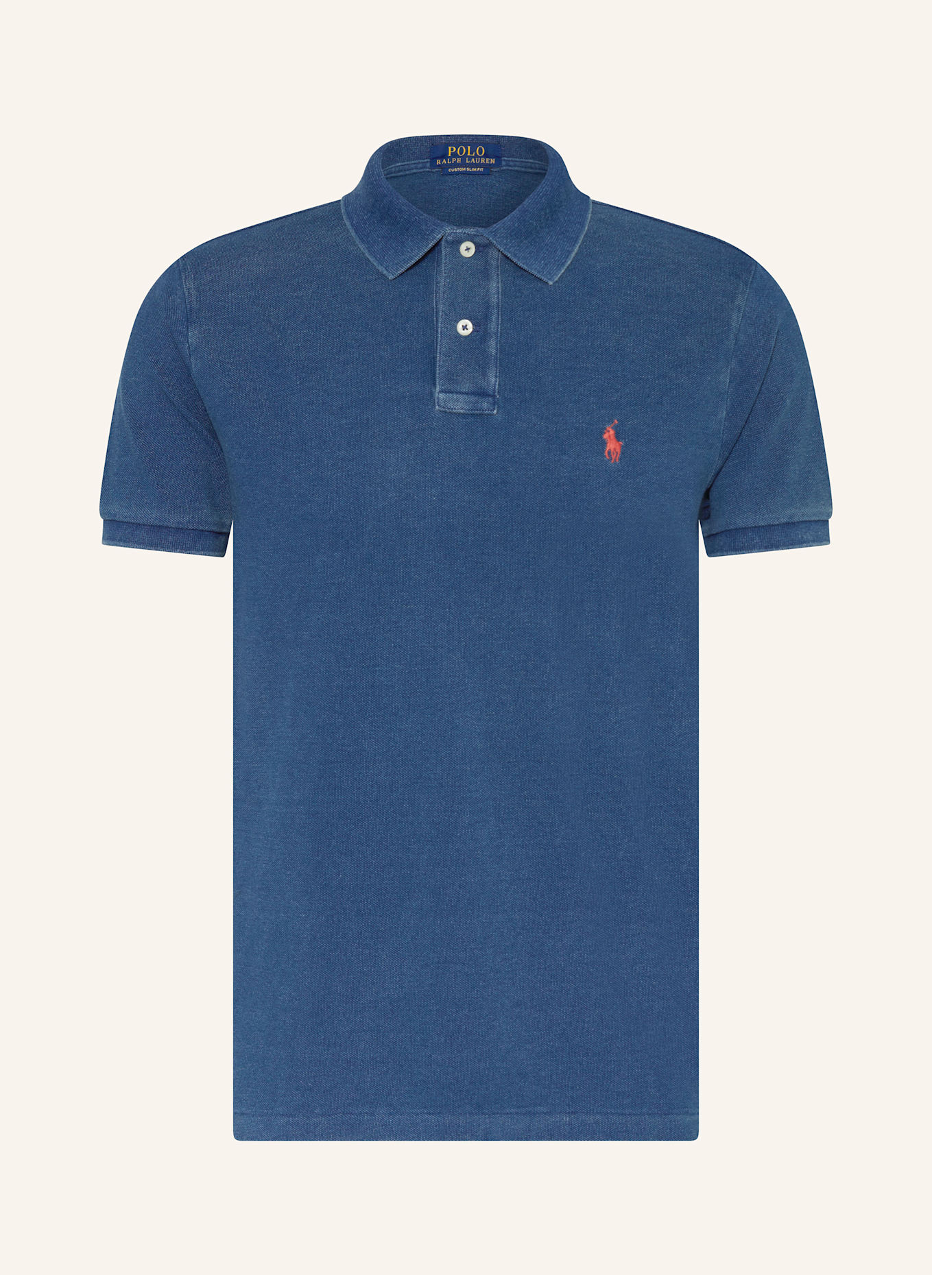POLO RALPH LAUREN Piqué-Poloshirt Custom Slim Fit: BLAU