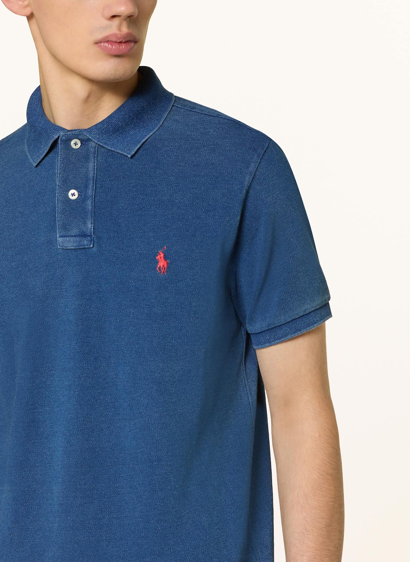 POLO RALPH LAUREN Piqué-Poloshirt Custom Slim Fit: BLAU