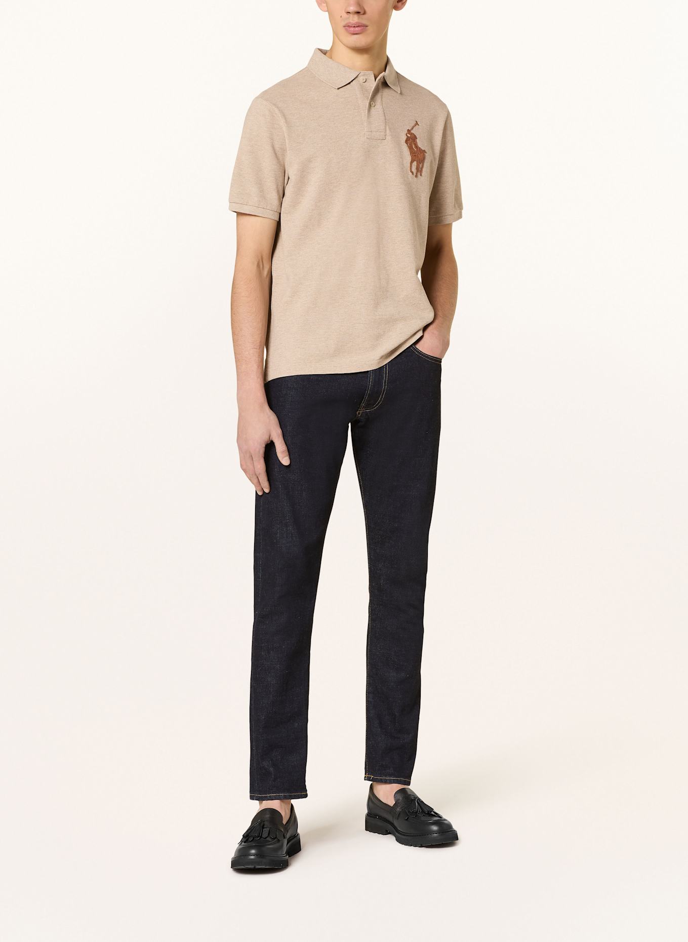 POLO RALPH LAUREN Piqué-Poloshirt Classic Fit: HELLBRAUN