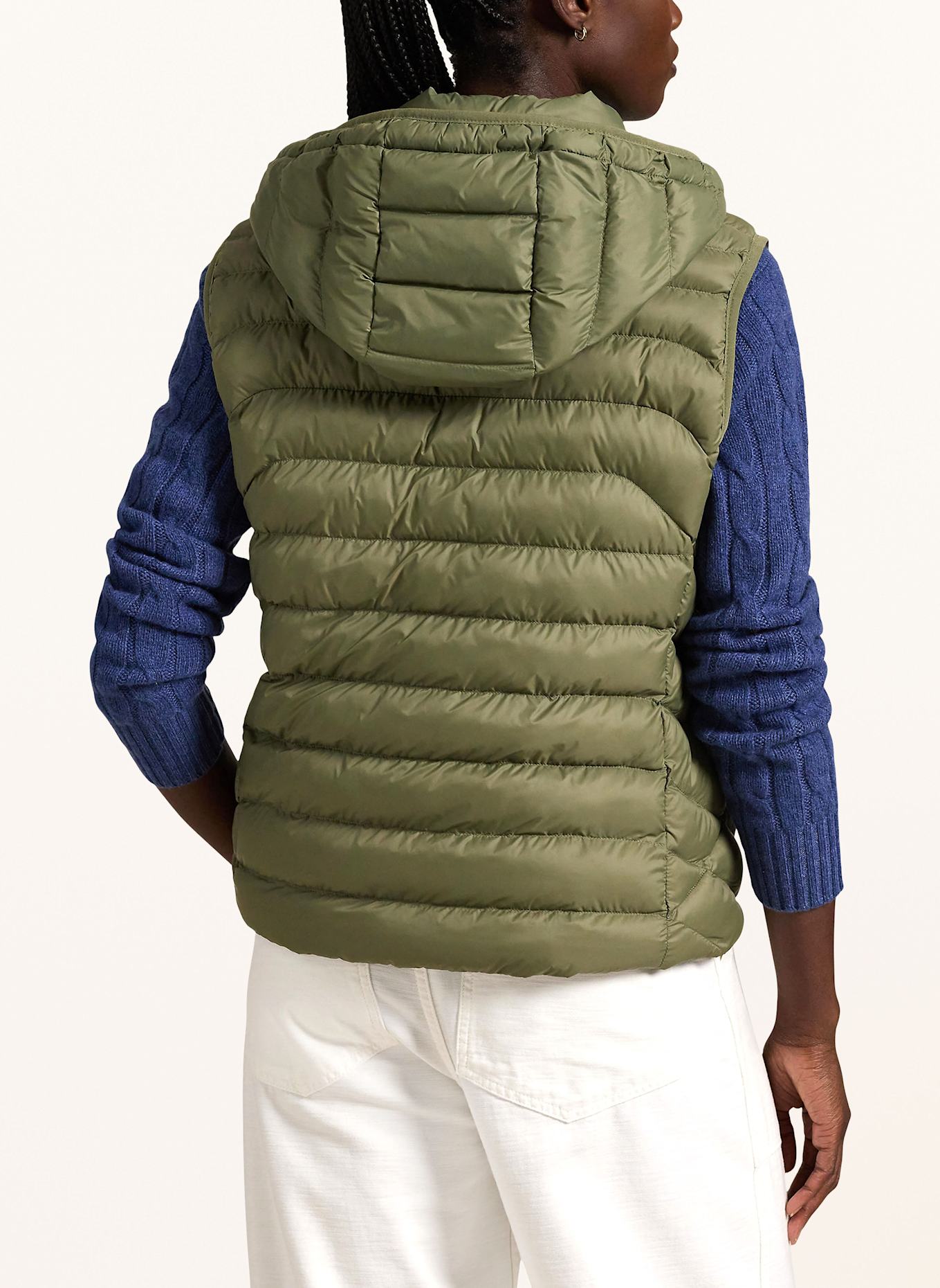 POLO RALPH LAUREN Steppweste mit abnehmbarer Kapuze: OLIV