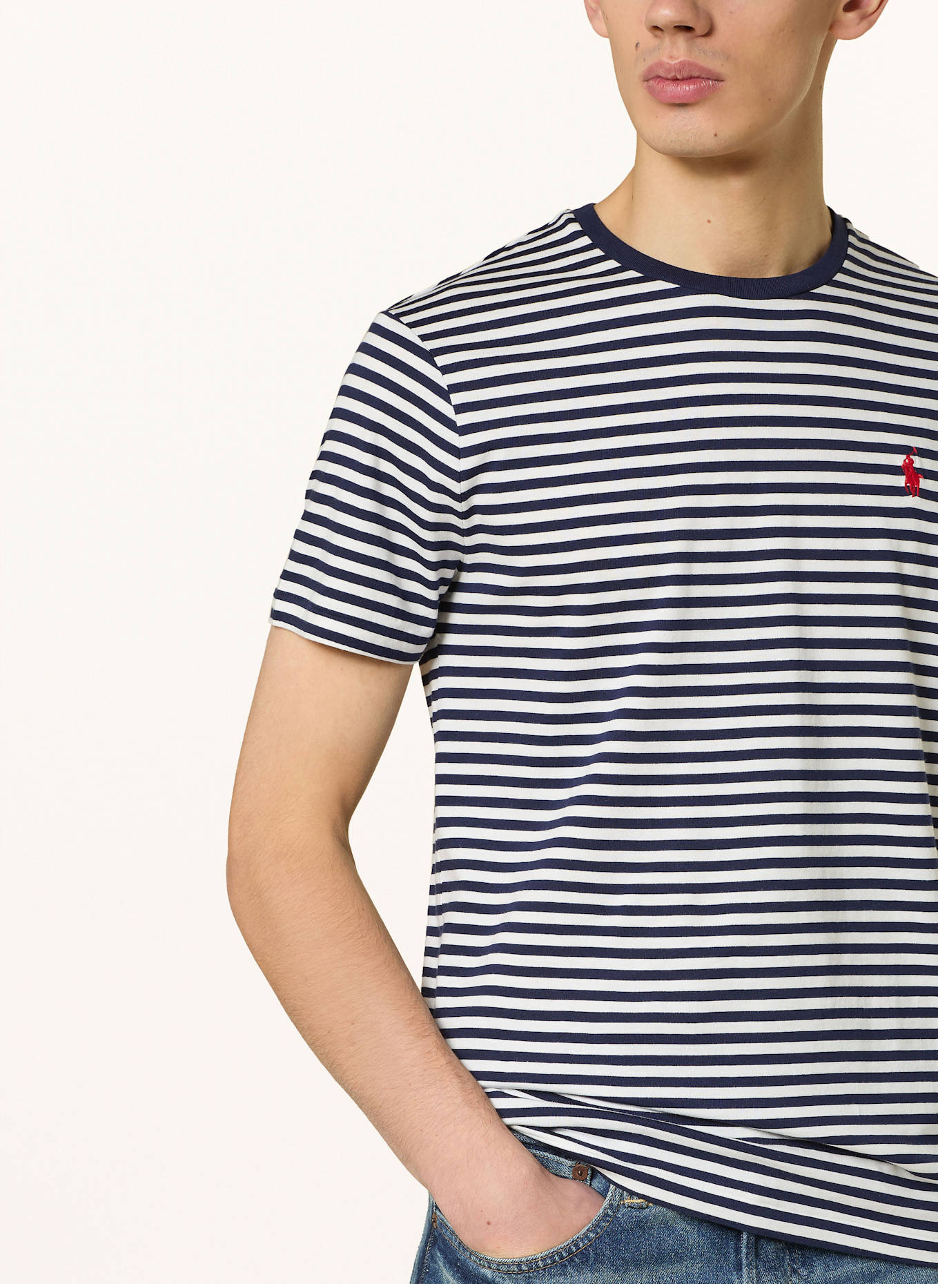 POLO RALPH LAUREN T-Shirt: DUNKELBLAU / WEISS