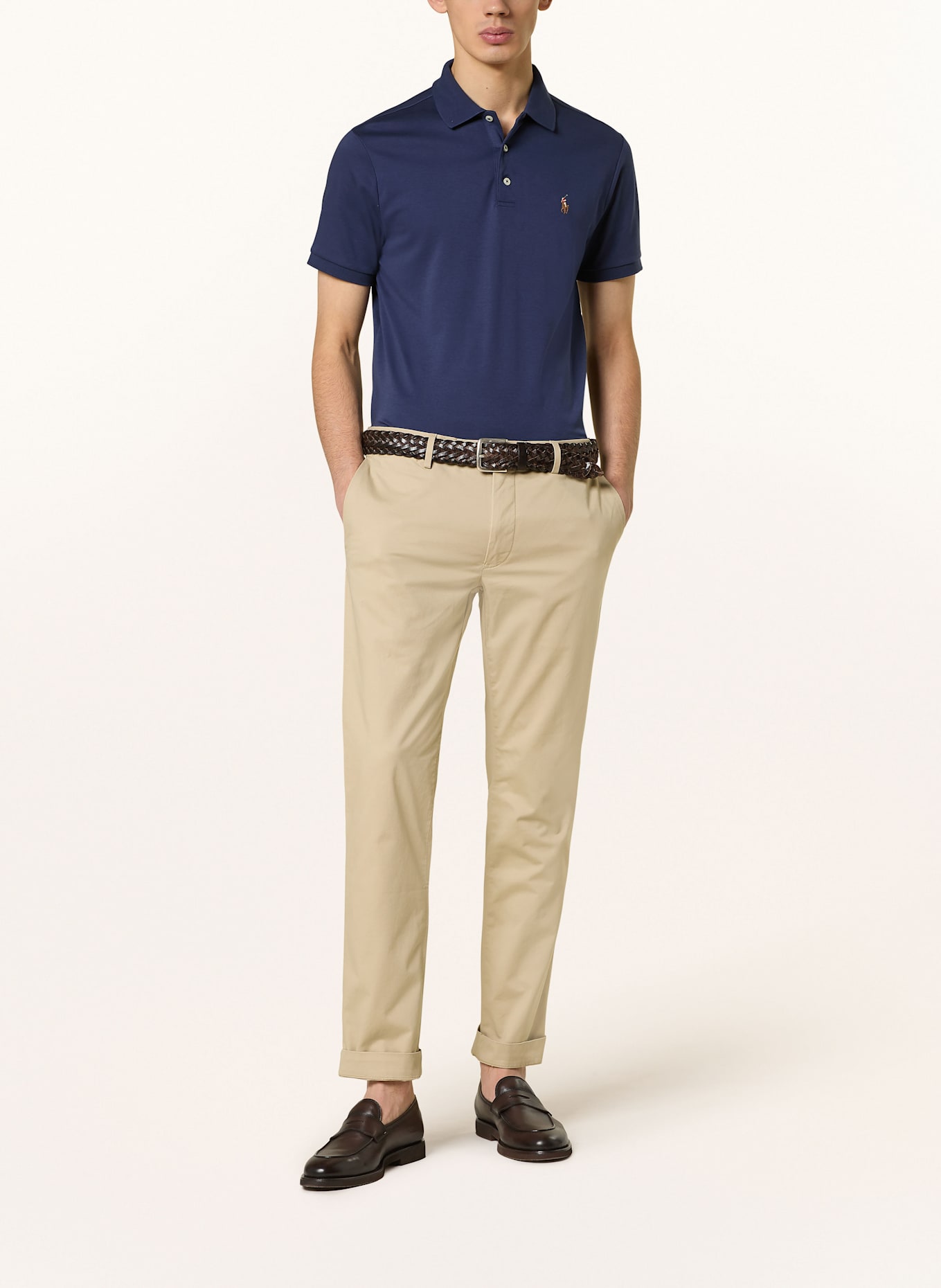 POLO RALPH LAUREN Jersey-Poloshirt Custom Slim Fit: DUNKELBLAU