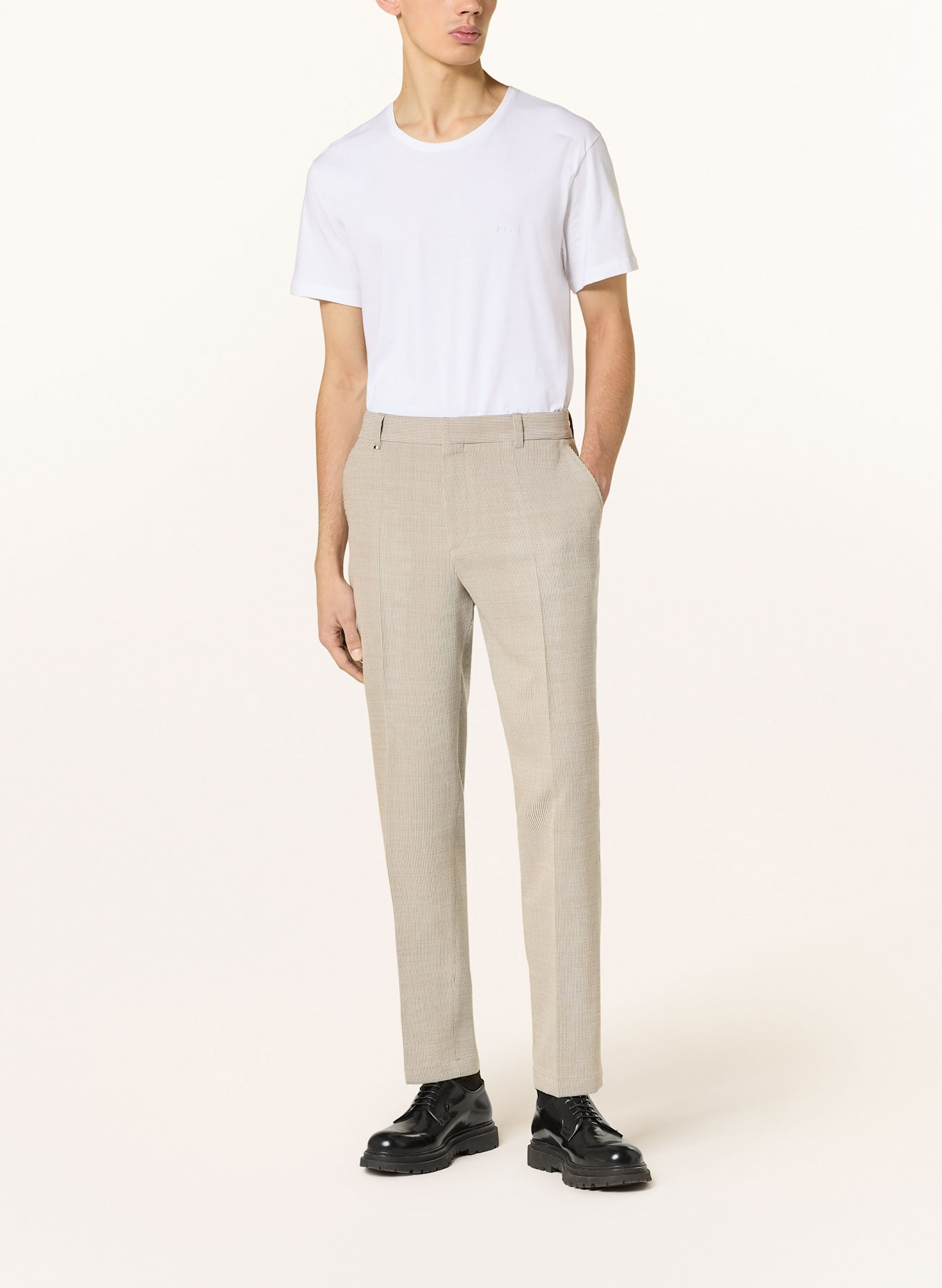 BOSS Anzughose PERIN Relaxed Fit: 275 LIGHT BEIGE