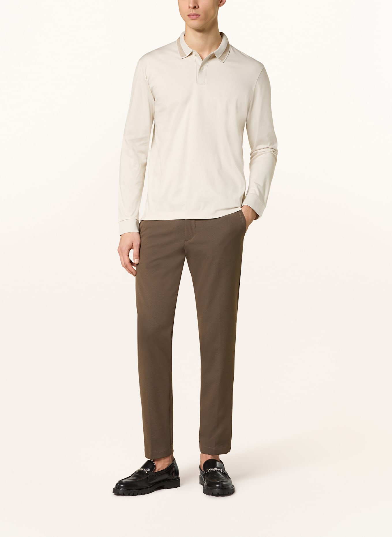 BOSS PLEINS jersey polo shirt, Color: CREAM (Image 2)