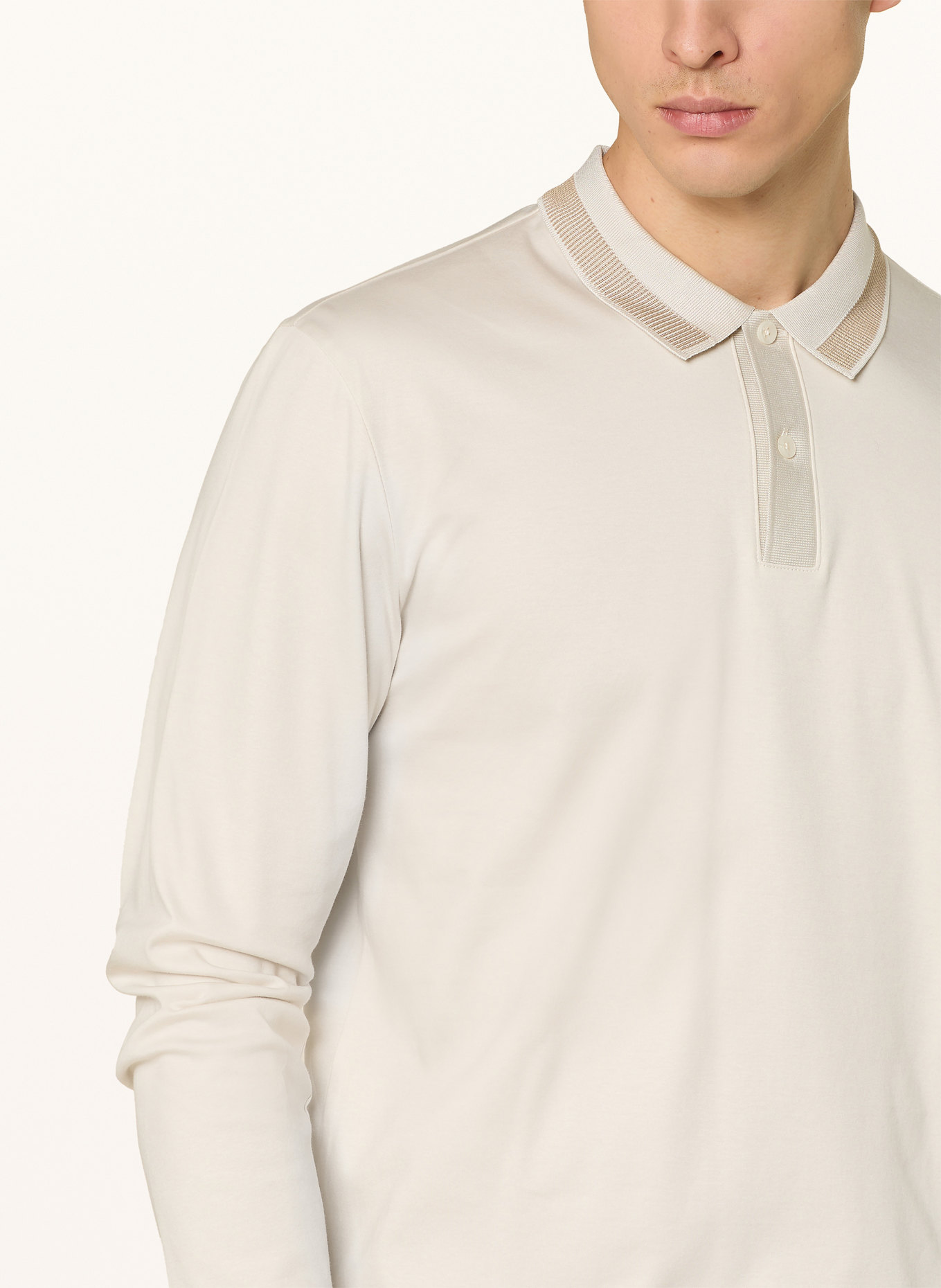 BOSS PLEINS jersey polo shirt, Color: CREAM (Image 4)