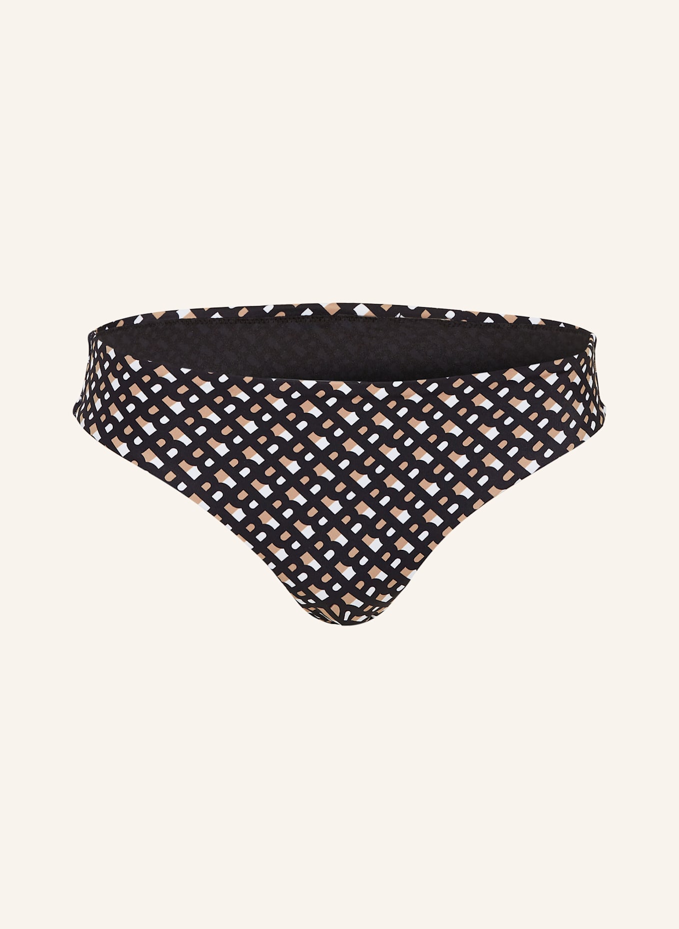 BOSS Basic-Bikini-Hose BB MONOGRAM CLASSIC: SCHWARZ / BRAUN / ECRU