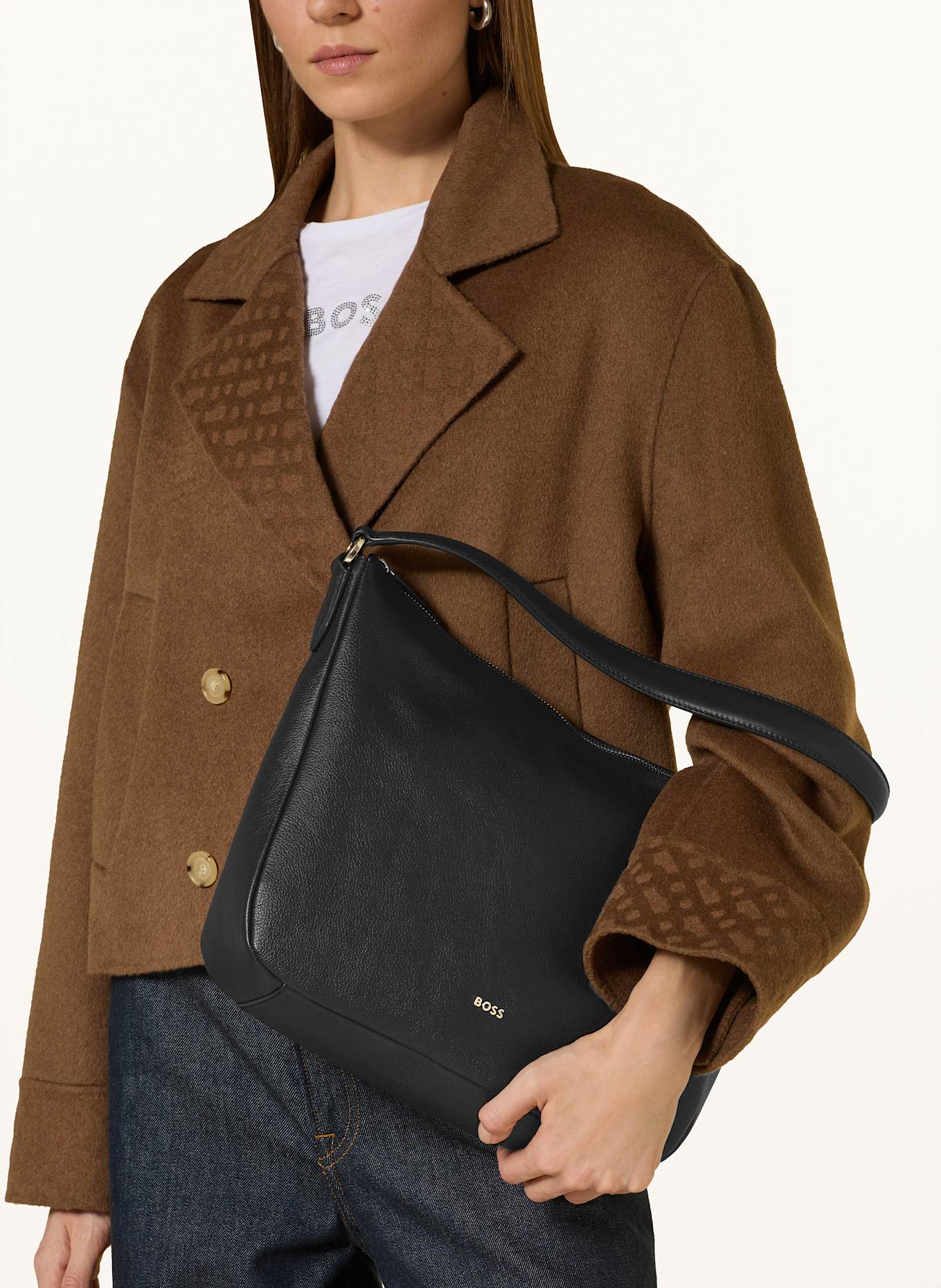 BOSS Hobo-Bag ALYCE: SCHWARZ