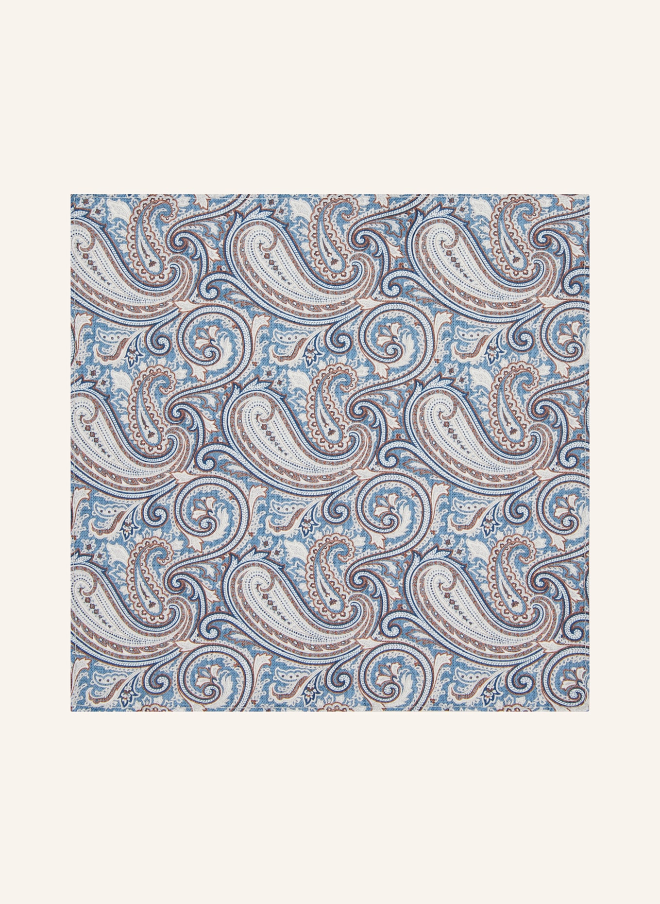 PAUL Zestaw: mucha z poszetką: BIAŁY / NIEBIESKI / JASNOBRĄZOWY