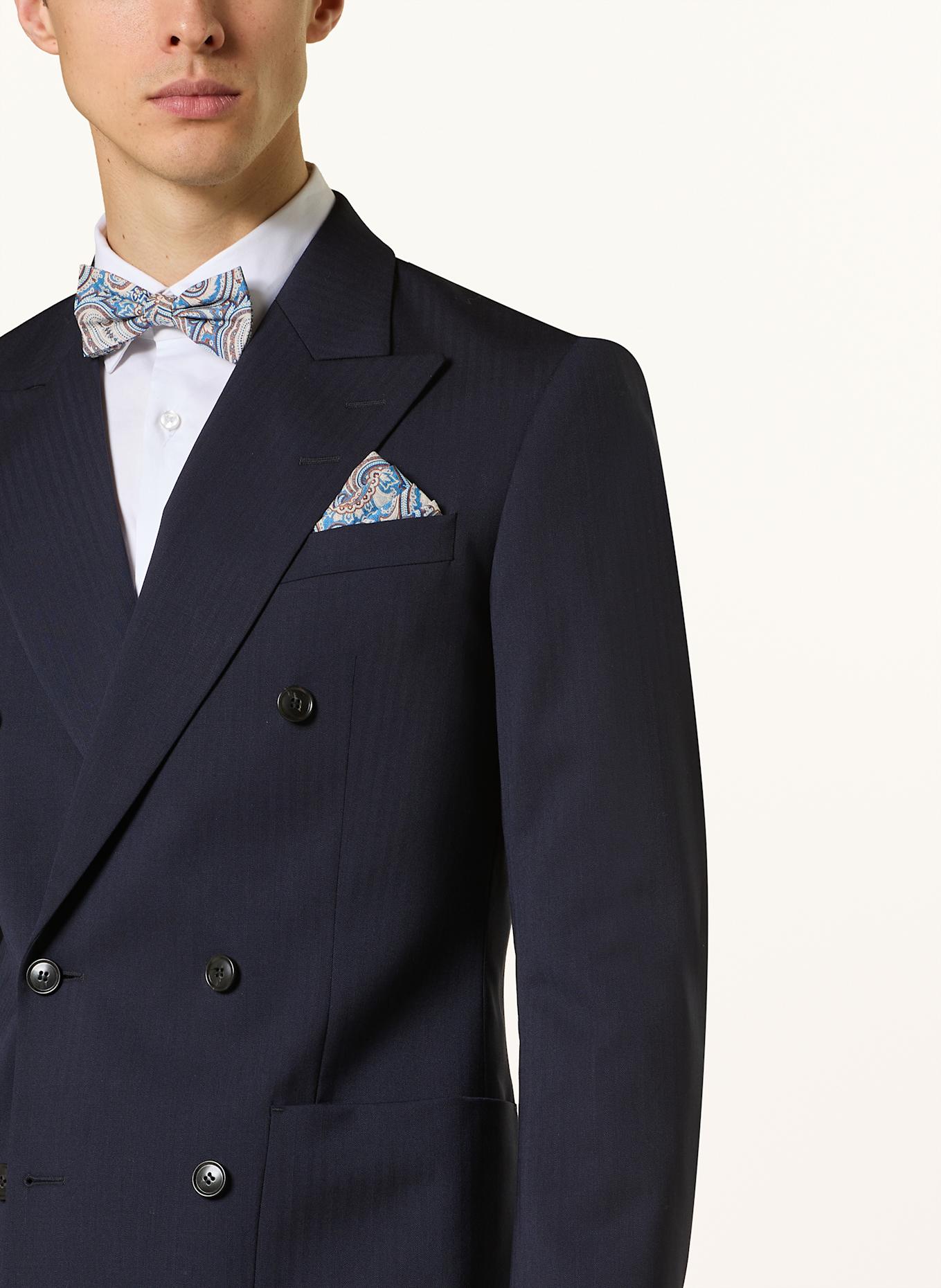 PAUL Zestaw: mucha z poszetką: BIAŁY / NIEBIESKI / JASNOBRĄZOWY