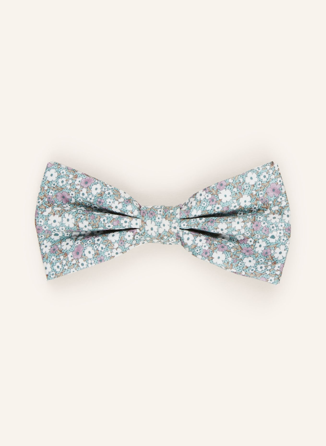 PAUL Set: Fliege und Einstecktuch: MINT / WEISS / LILA