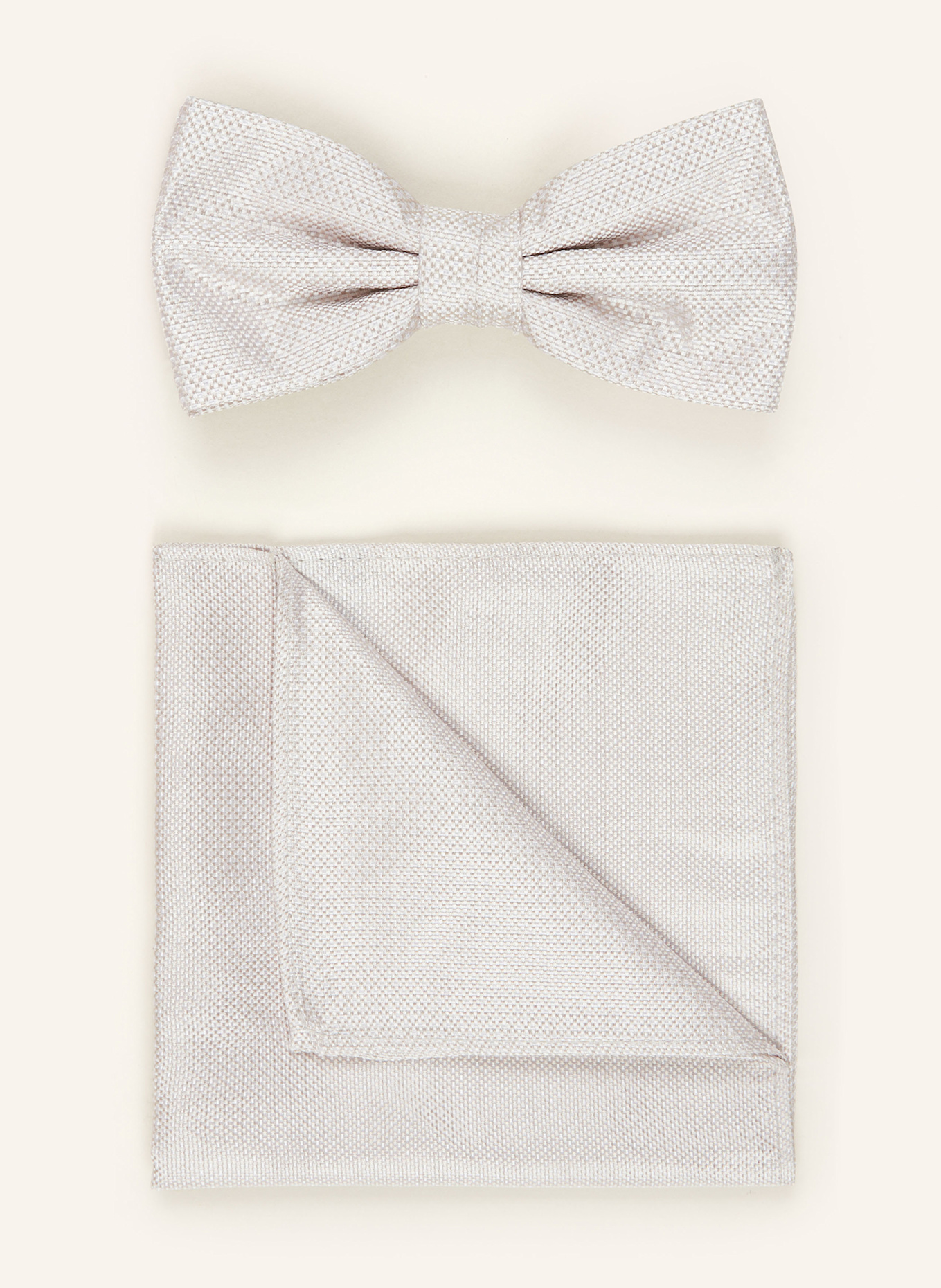 PAUL Set: Fliege und Einstecktuch: BEIGE