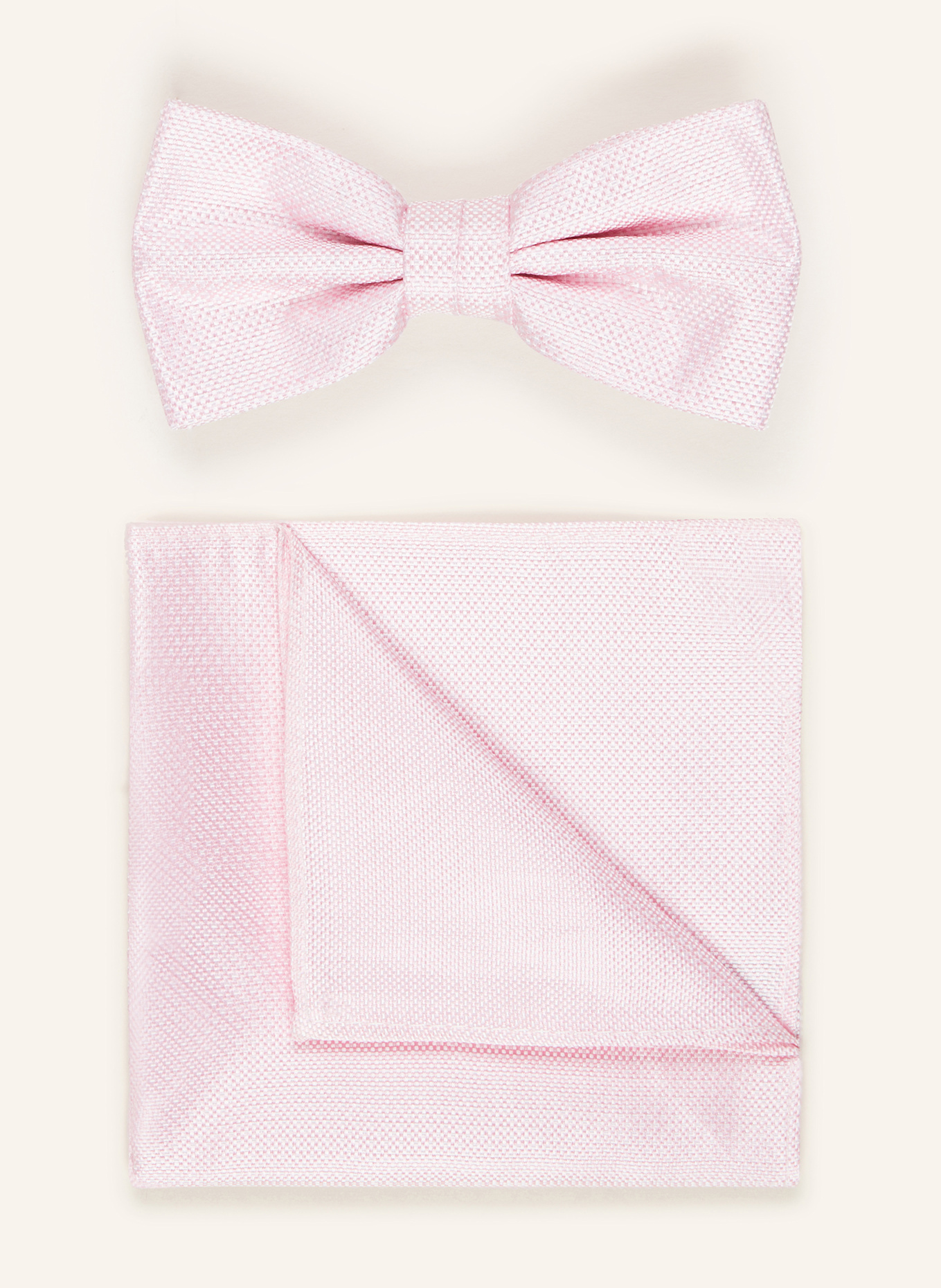 PAUL Set: Fliege und Einstecktuch: HELLROSA