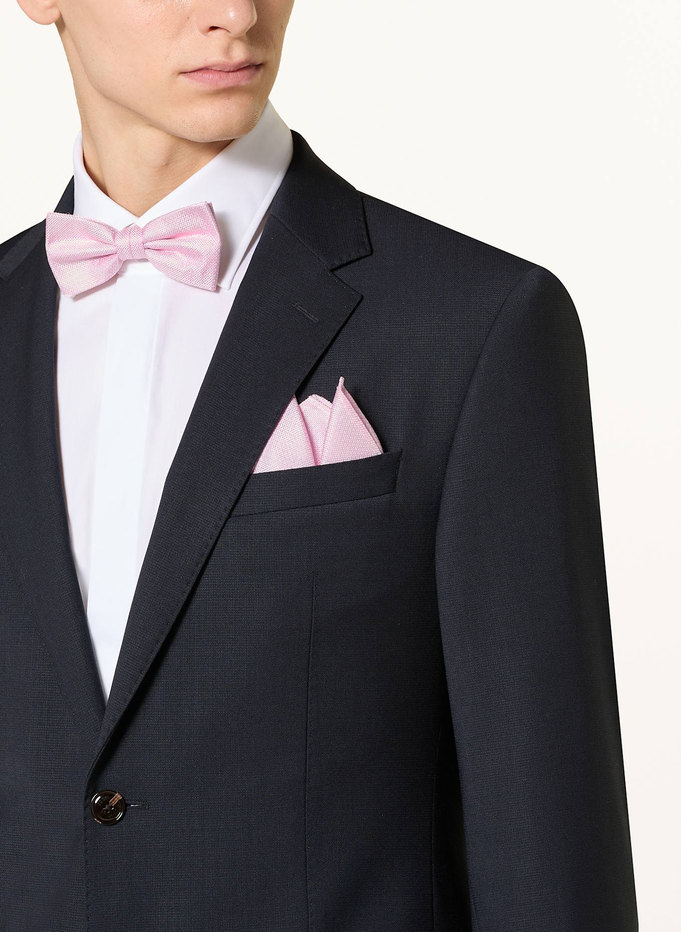 PAUL Set: Fliege und Einstecktuch: HELLROSA