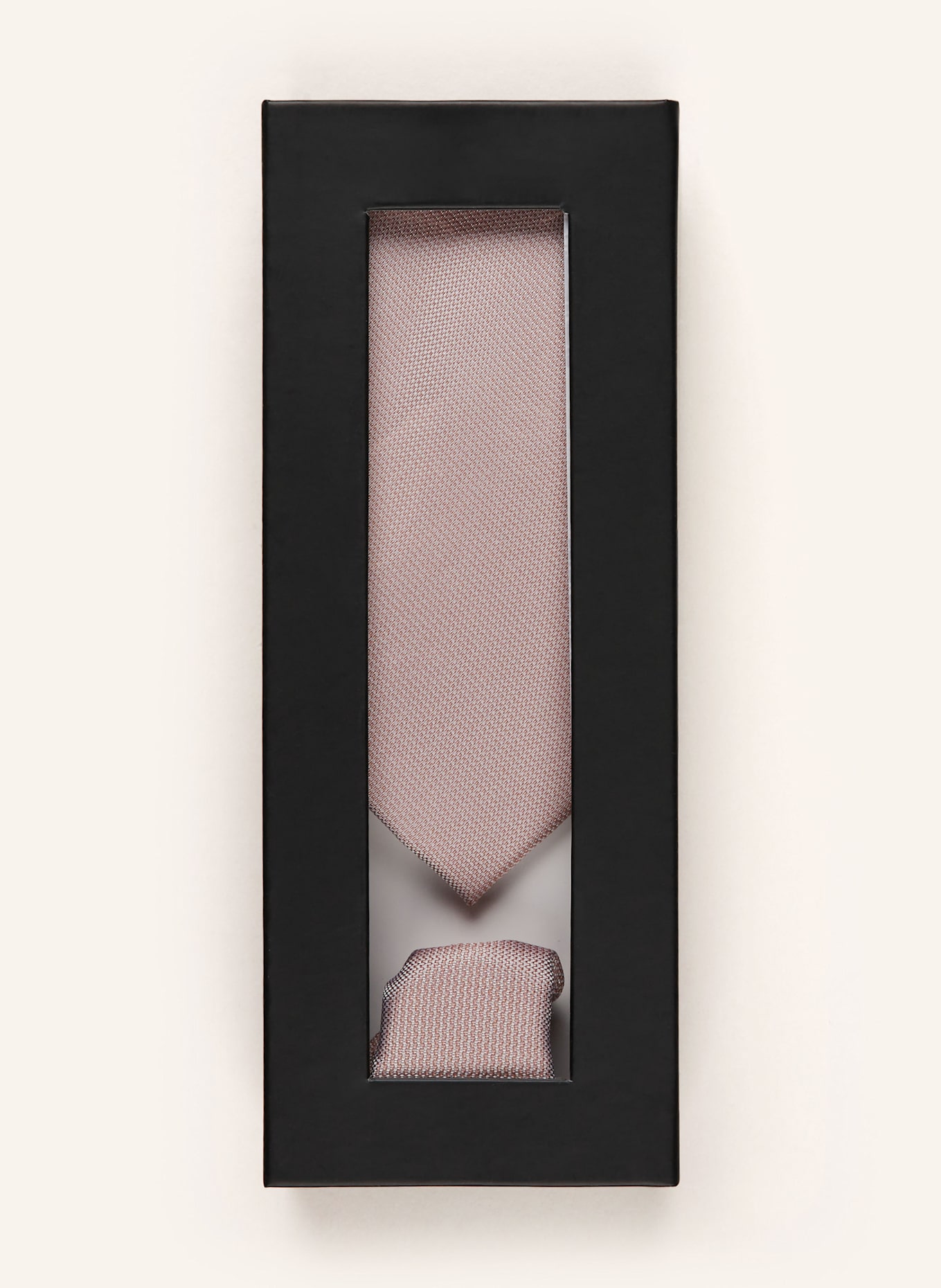 PAUL Set: Krawatte und Einstecktuch: HELLROSA