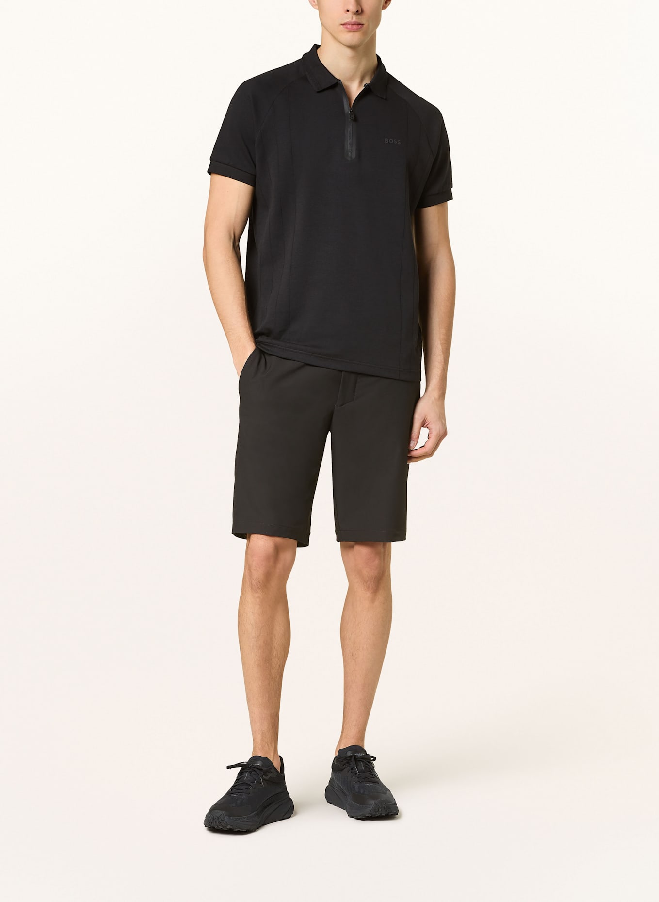 BOSS Koszulka polo z dżerseju PHILIX regular fit: CZARNY