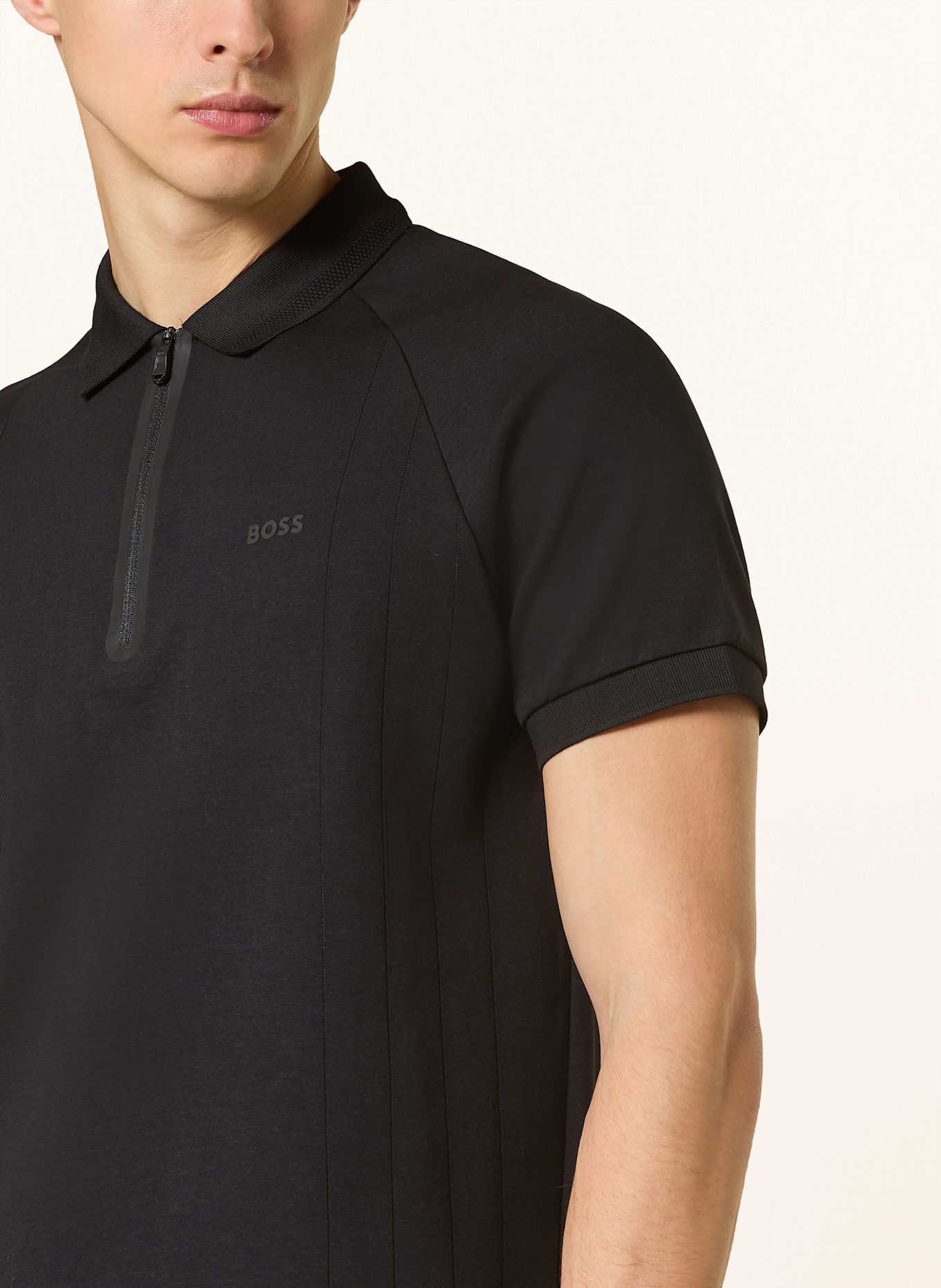 BOSS Koszulka polo z dżerseju PHILIX regular fit: CZARNY