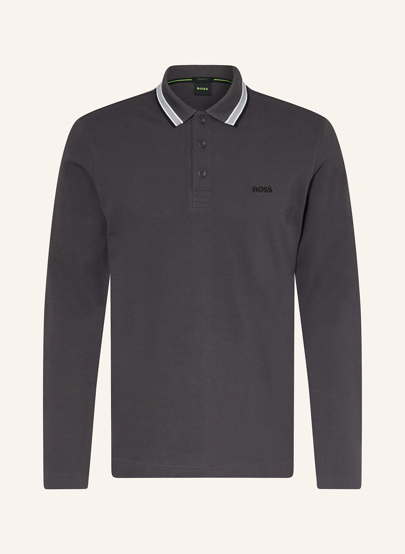 BOSS Piqué polo shirt PLISY Regular Fit, Color: DARK GRAY (Image 1)