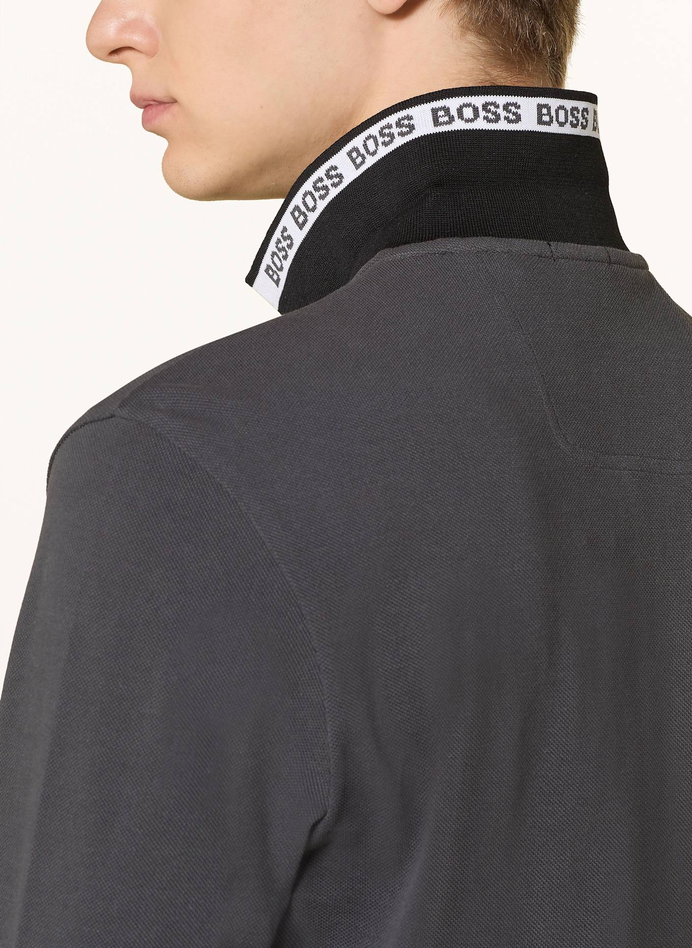 BOSS Piqué polo shirt PLISY Regular Fit, Color: DARK GRAY (Image 5)