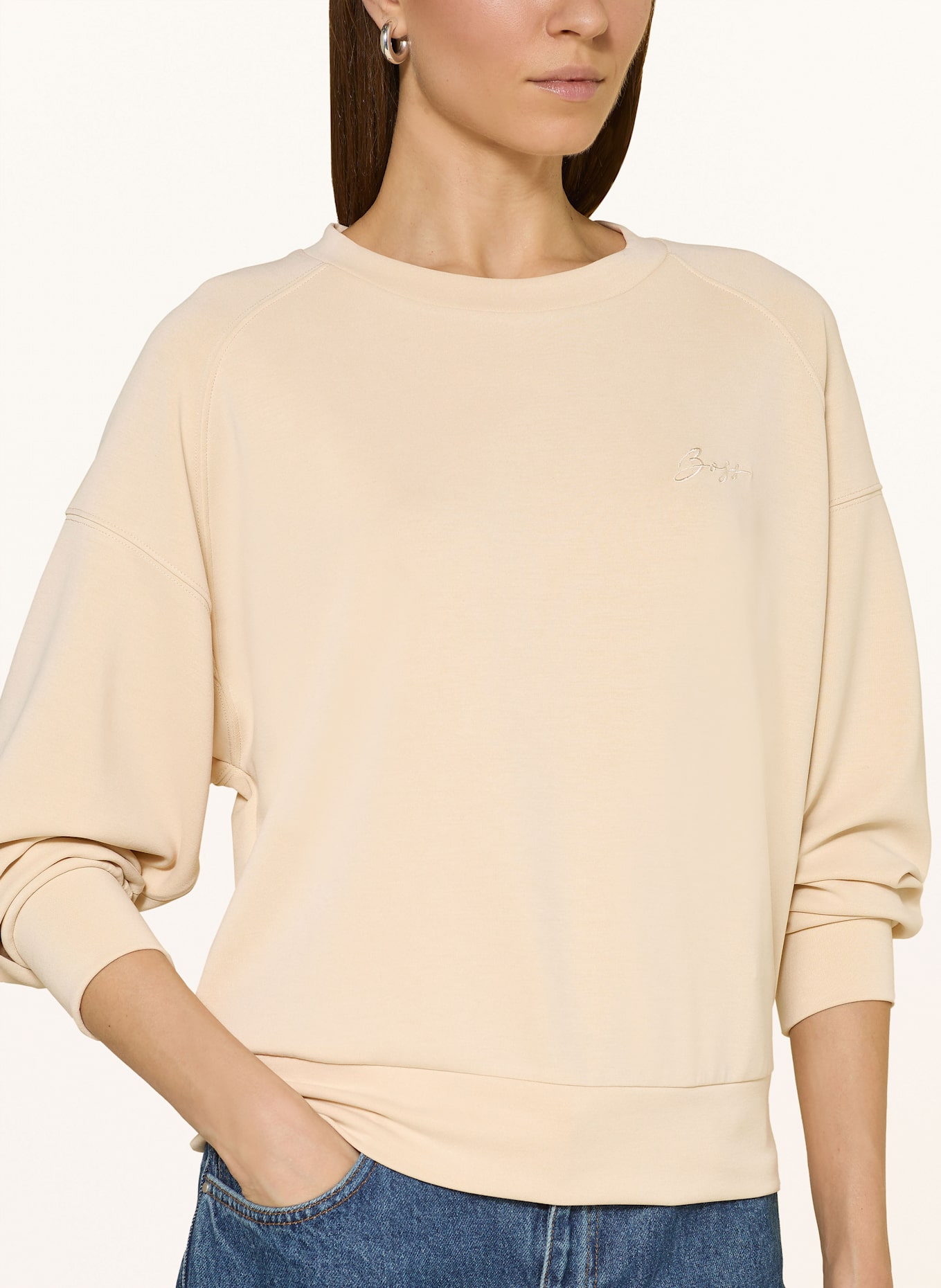 BOSS Sweatshirt ESLITA: BEIGE