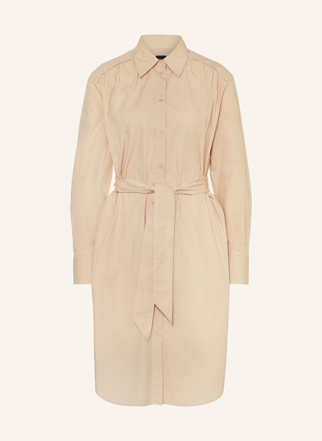 BOSS Hemdblusenkleid DELEGANT: BEIGE