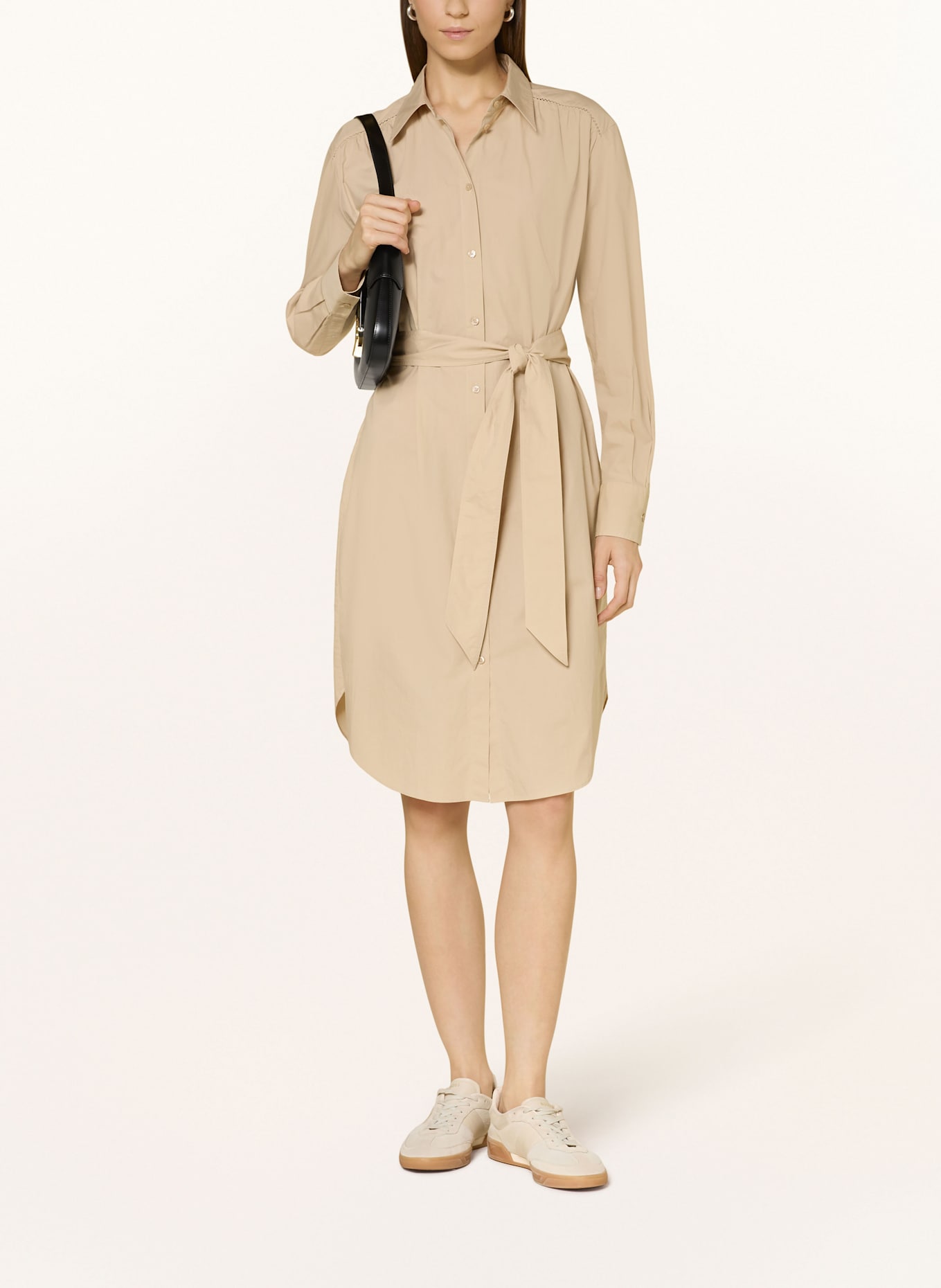 BOSS Hemdblusenkleid DELEGANT: BEIGE