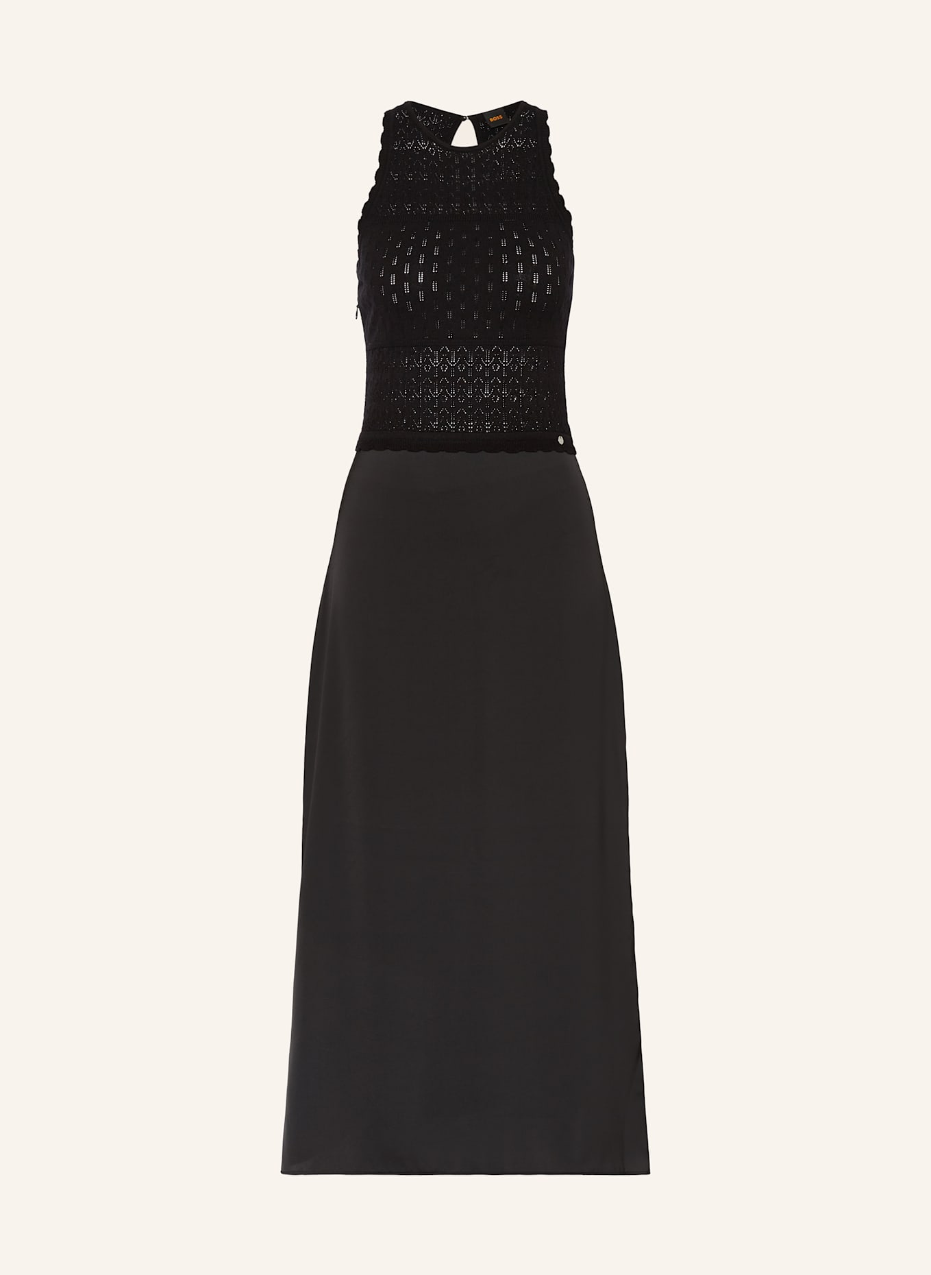 BOSS Kleid FAWRENCE im Materialmix: SCHWARZ