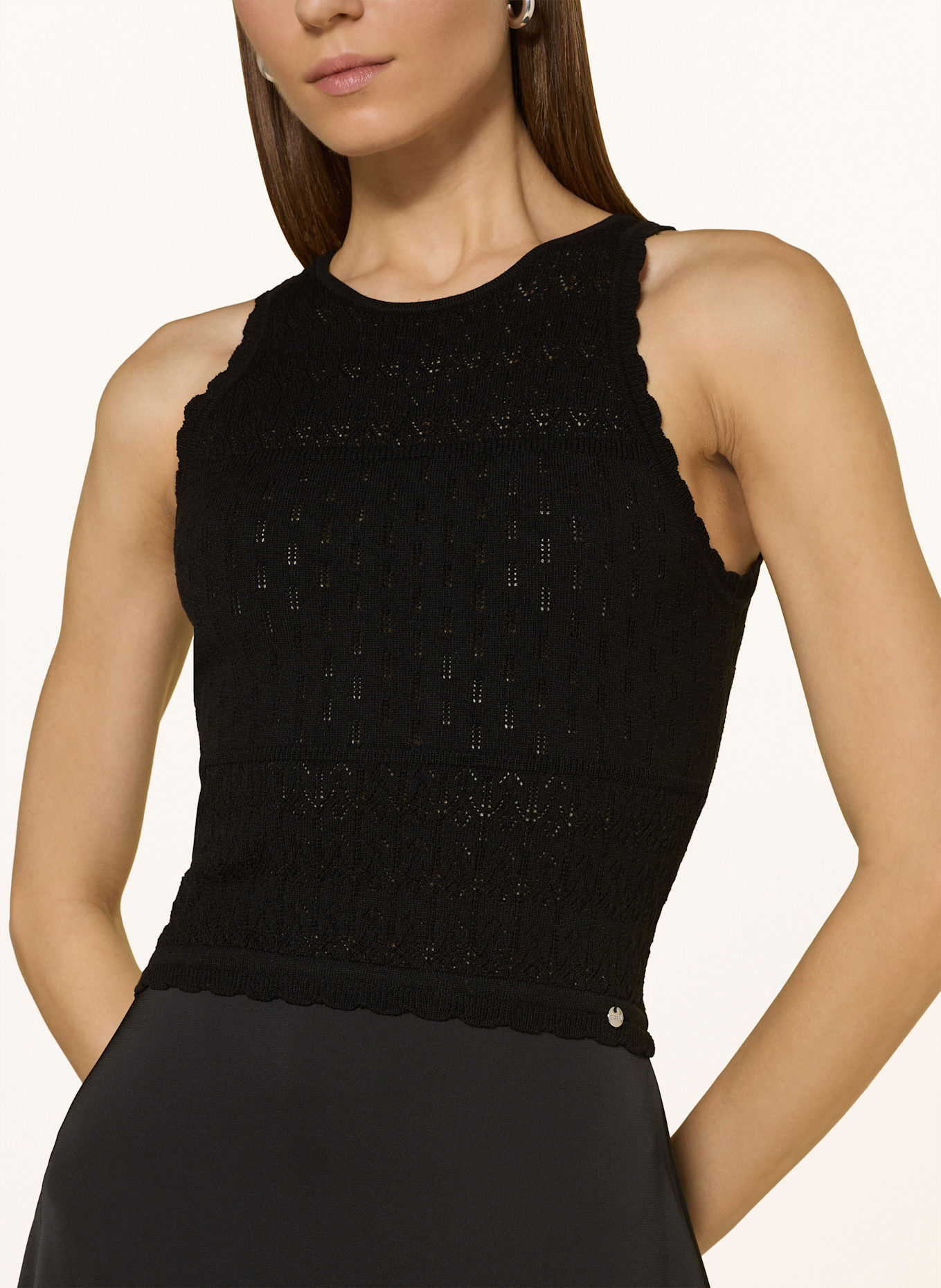 BOSS Kleid FAWRENCE im Materialmix: SCHWARZ