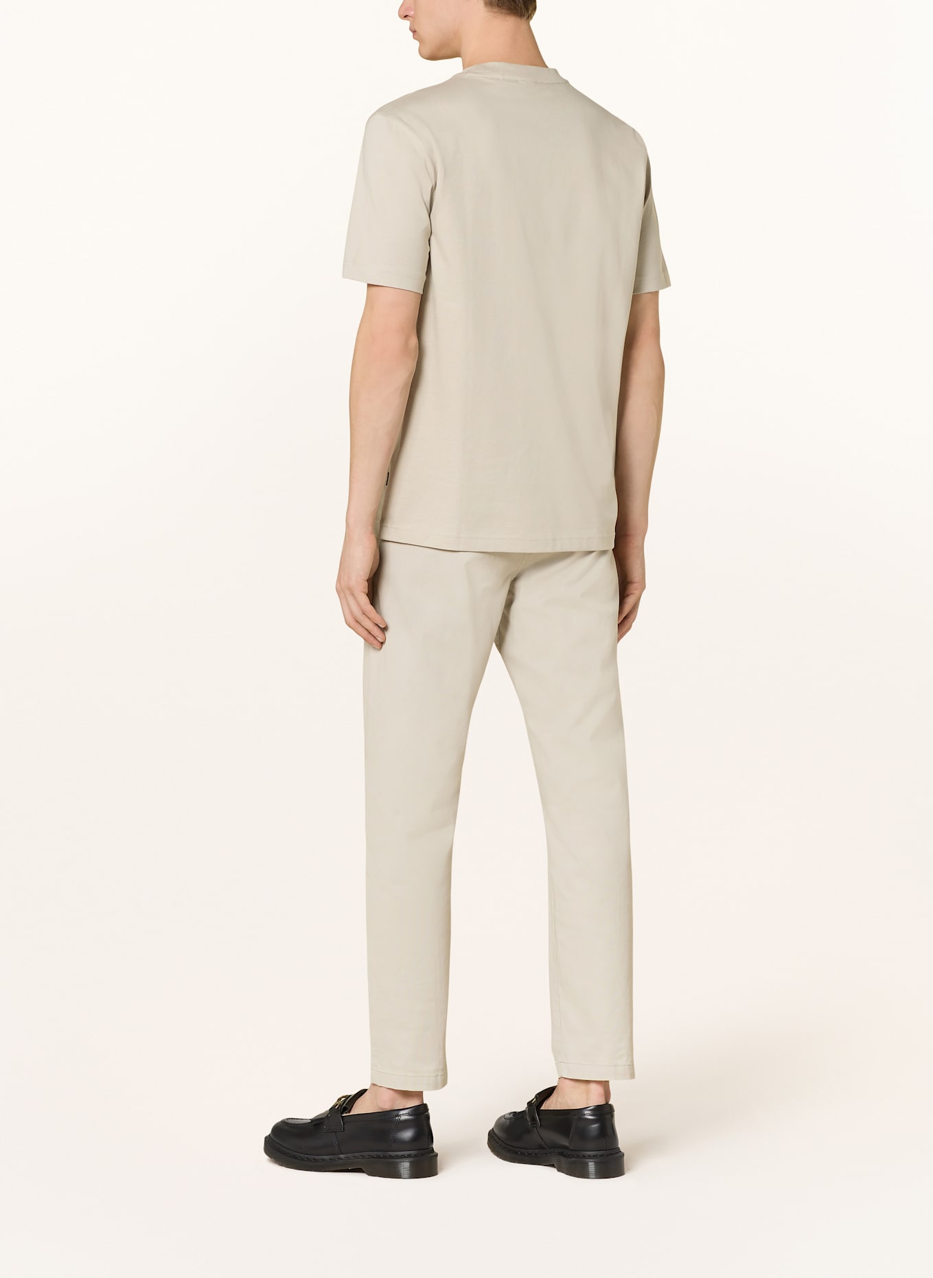 BOSS T-shirt MEXTOUR: BEŻOWY / NIEBIESKI / BIAŁY