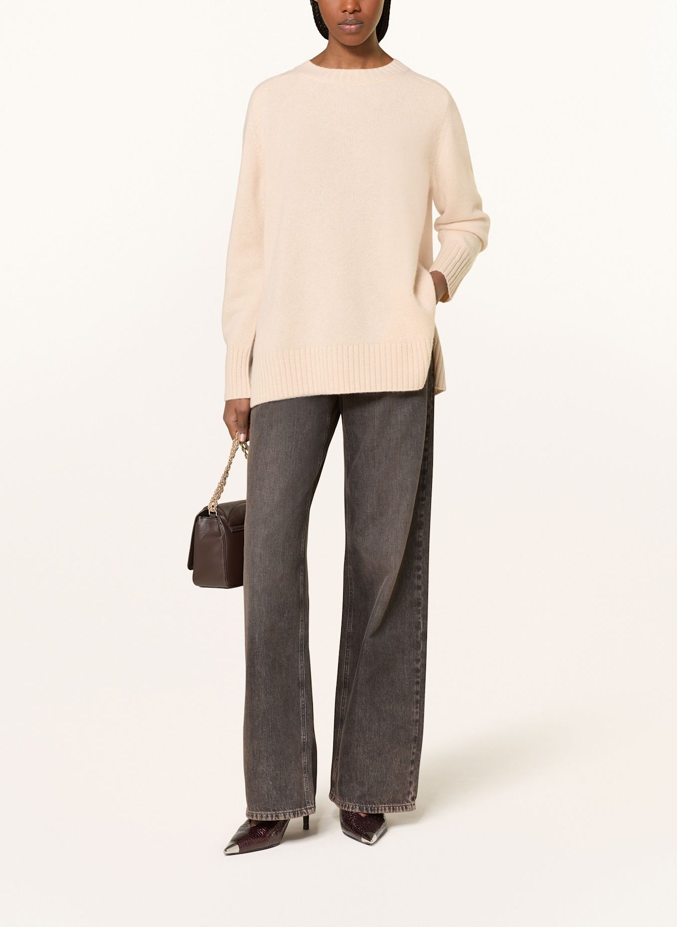 MRS & HUGS Cashmere-Pullover: NUDE